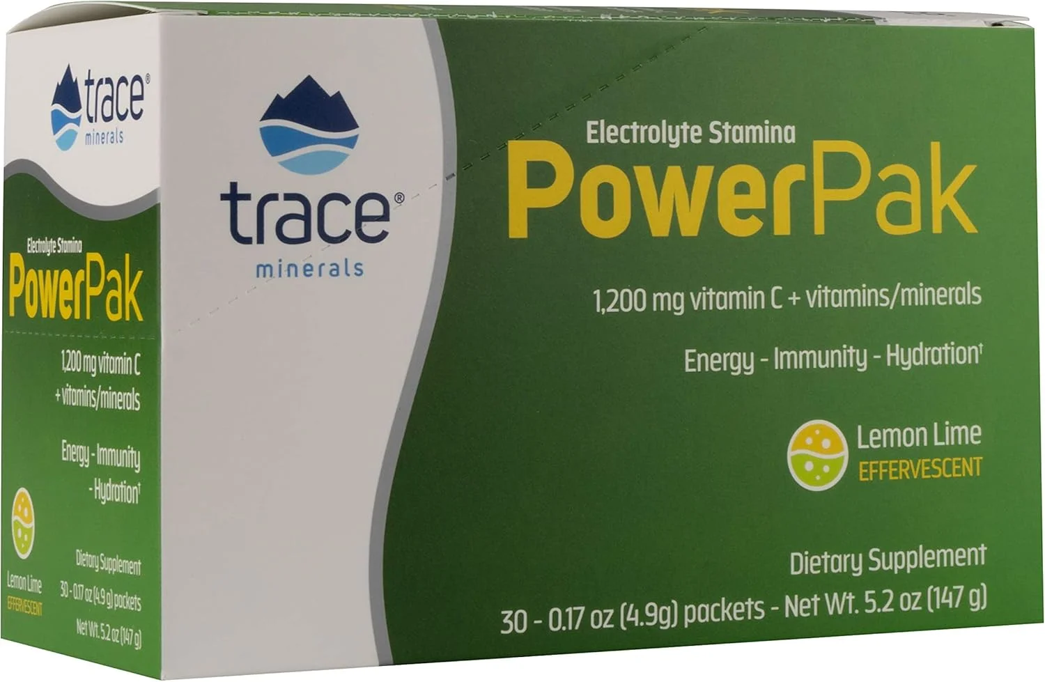 پودر الکترولیت لیمو ترش Trace Minerals، بسته 30 عددی، 147 گرم