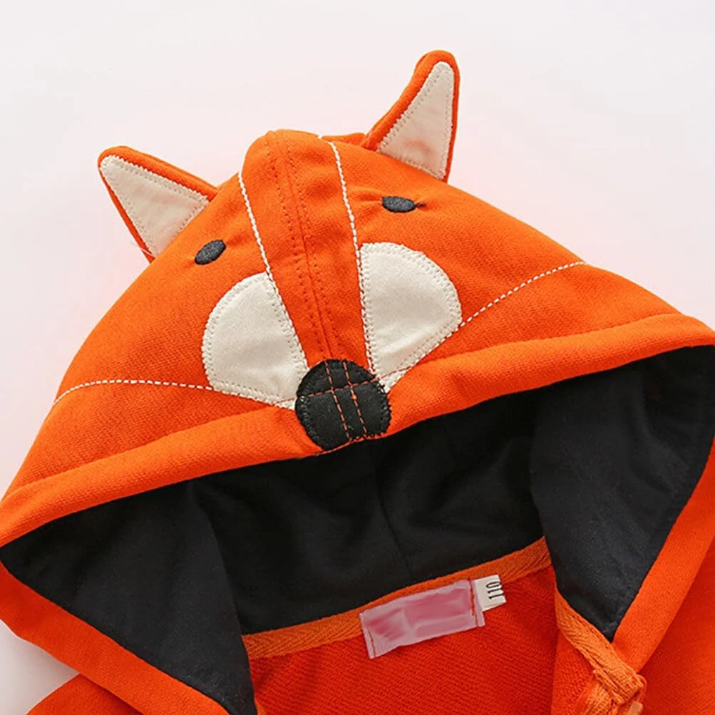 HAOLUKI ژاکت کلاه دار نوزادی унисекс پسرانه دخترانه، هودی زیپ دار، طرح کارتونی مناسب فصل بهار و پاییز