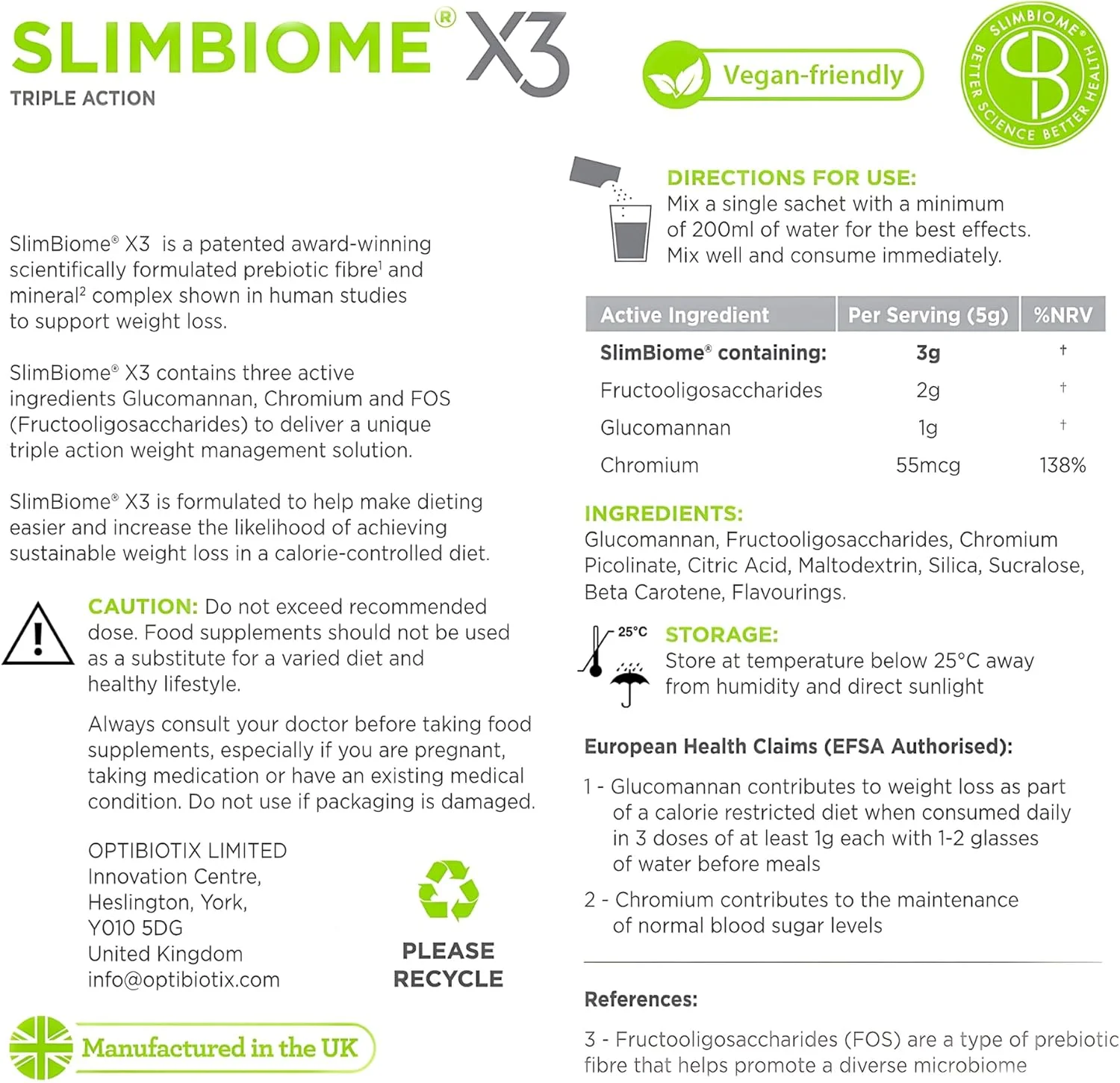 پریبیوتیک Slimbiome با گلوکومانان، فروکتو-الیگوساکارید و کروم، پشتیبانی از میکروبیوم سالم روده، برنده جایزه در زمینه کاهش وزن و مدیریت وزن، مناسب برای گیاهخواران، 30 ساشه پودری، 150 گرم پریبیوتیک Slimbiome با گلوکومانان، فروکتو-الیگوساکارید و کروم، پشتیبانی از میکروبیوم سالم روده، برنده جایزه در زمینه کاهش وزن و مدیریت وزن، مناسب برای گیاهخواران، 30 ساشه پودری، 150 گرم