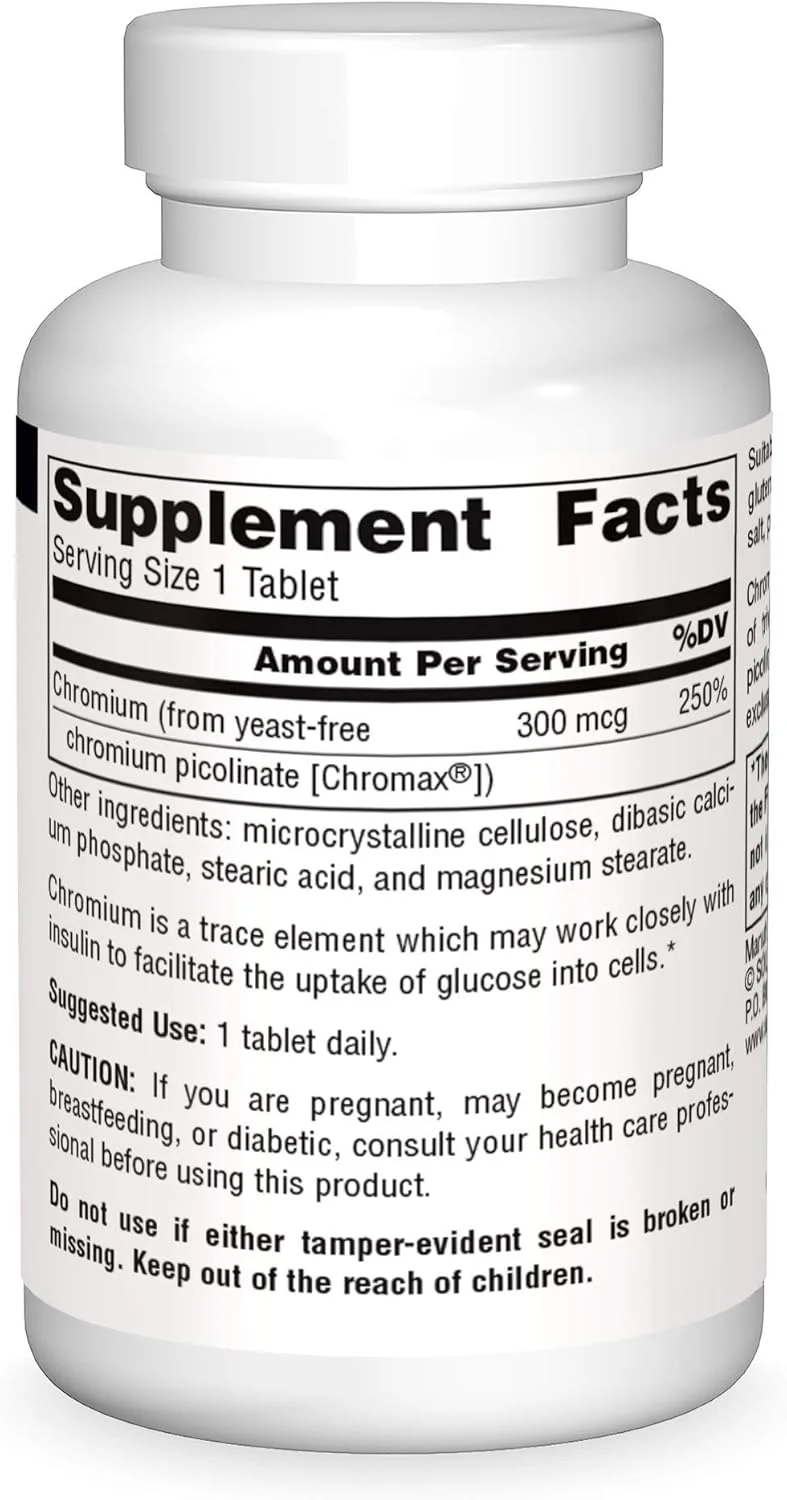 سورس نچرالز مگا کرومیوم پیکولینات™ 300 میکروگرم 120 قرص