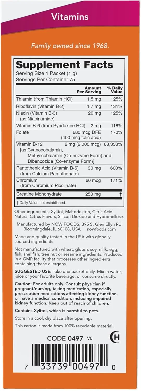 مکمل های ناو، انرژی فوری B-12 (2000 میکروگرم B-12 در هر بسته)، تقویت کننده انرژی سلولی*، 75 بسته مکمل های ناو، انرژی فوری B-12 (2000 میکروگرم B-12 در هر بسته)، تقویت کننده انرژی سلولی*، 75 بسته
