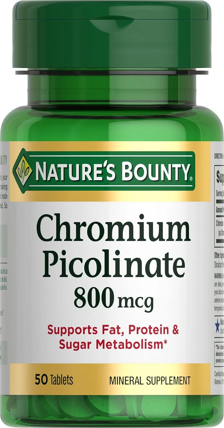 قرص های پیکولینات کروم مگا Nature's Bounty 800 میکروگرم، 50 عدد