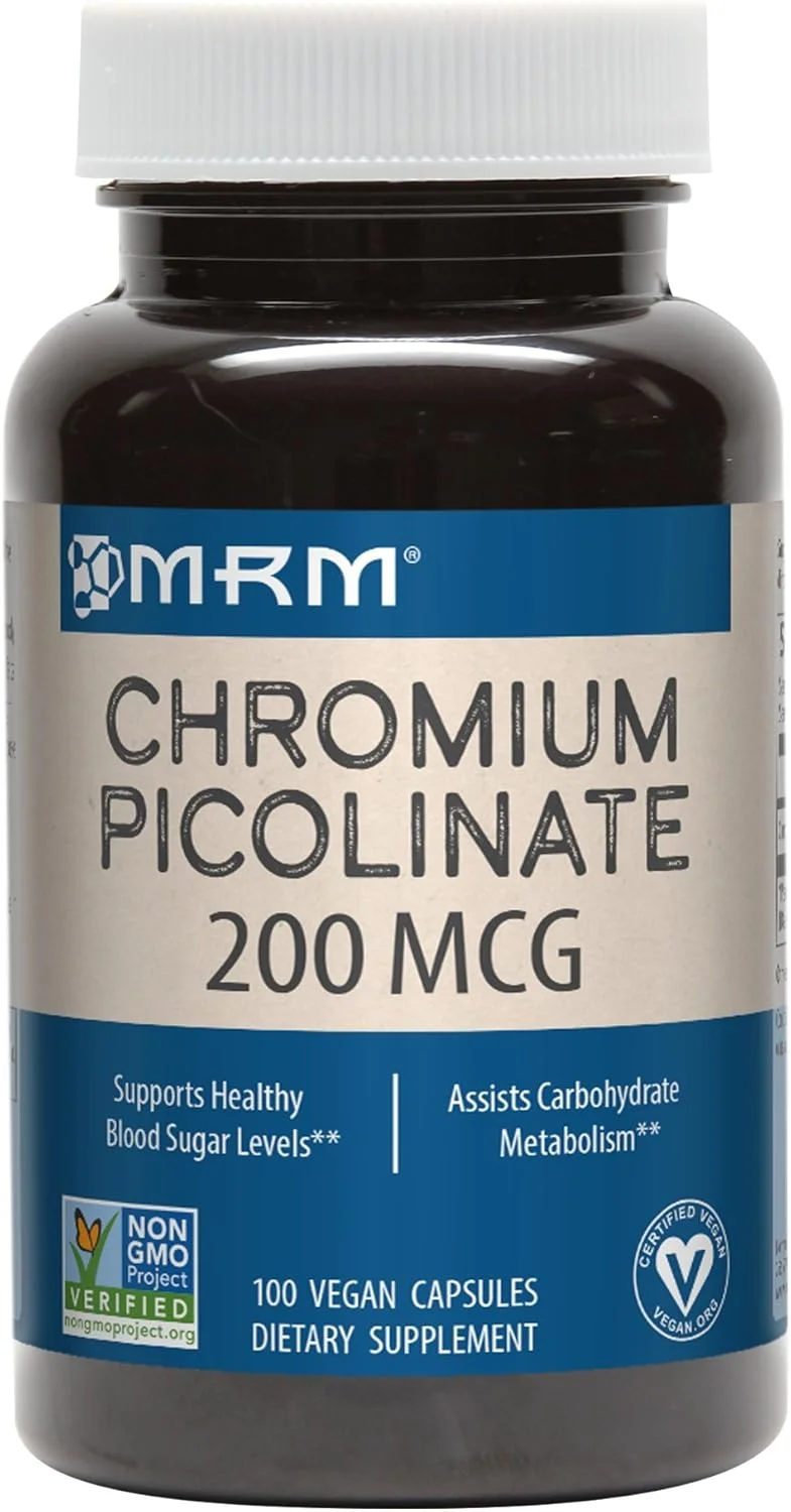 کپسول های پیکولینات کروم MRM، 200 میکروگرم، بطری 100 عددی (بسته 4 عددی)