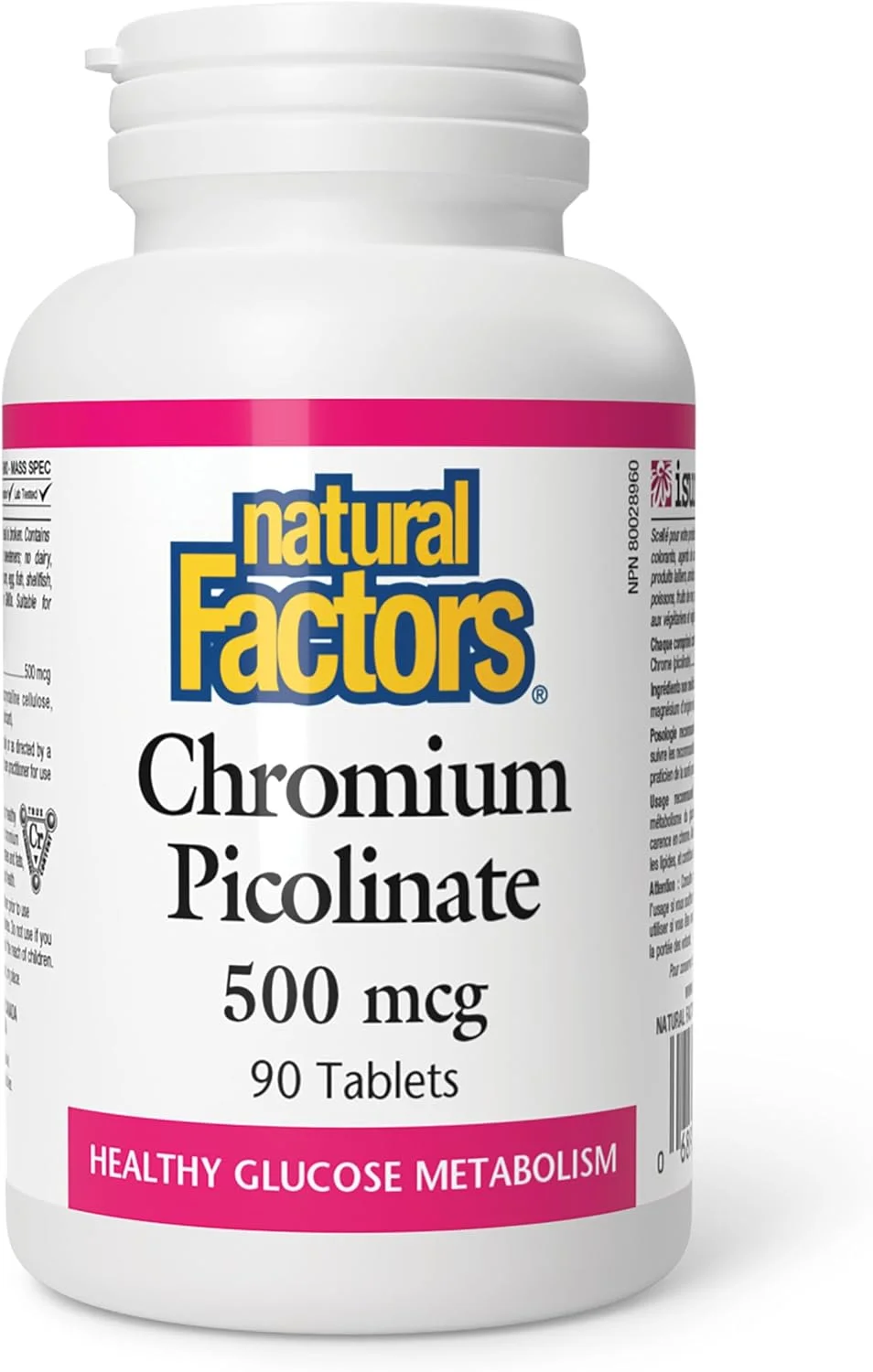 قرص پیکولینات کروم 500 میکروگرم نچرال فاکتورز - 90 عدد