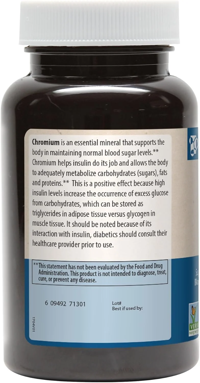 کپسول های پیکولینات کروم MRM، 200 میکروگرم، بطری 100 عددی (بسته 4 عددی)