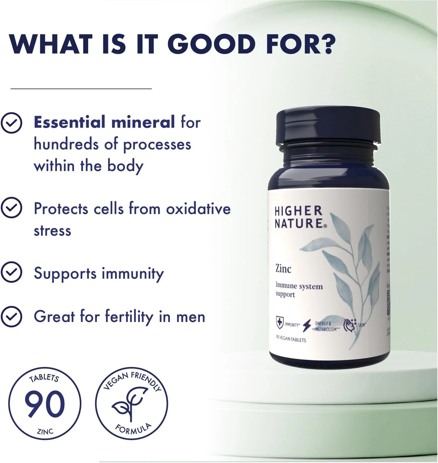 هایر نیچر زینک 20 میلی گرم به همراه مس، بسته 90 عددی