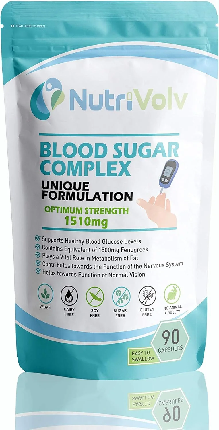 کمپلکس قند خون | 90 کپسول | پیکولینات کروم | پشتیبانی از قند خون | تنظیم کننده گلوکز | 1510 میلی گرم