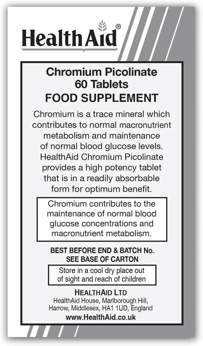 کرومیوم پیکولینات 200 میکروگرم - 60 قرص کرومیوم پیکولینات 200 میکروگرم - 60 قرص