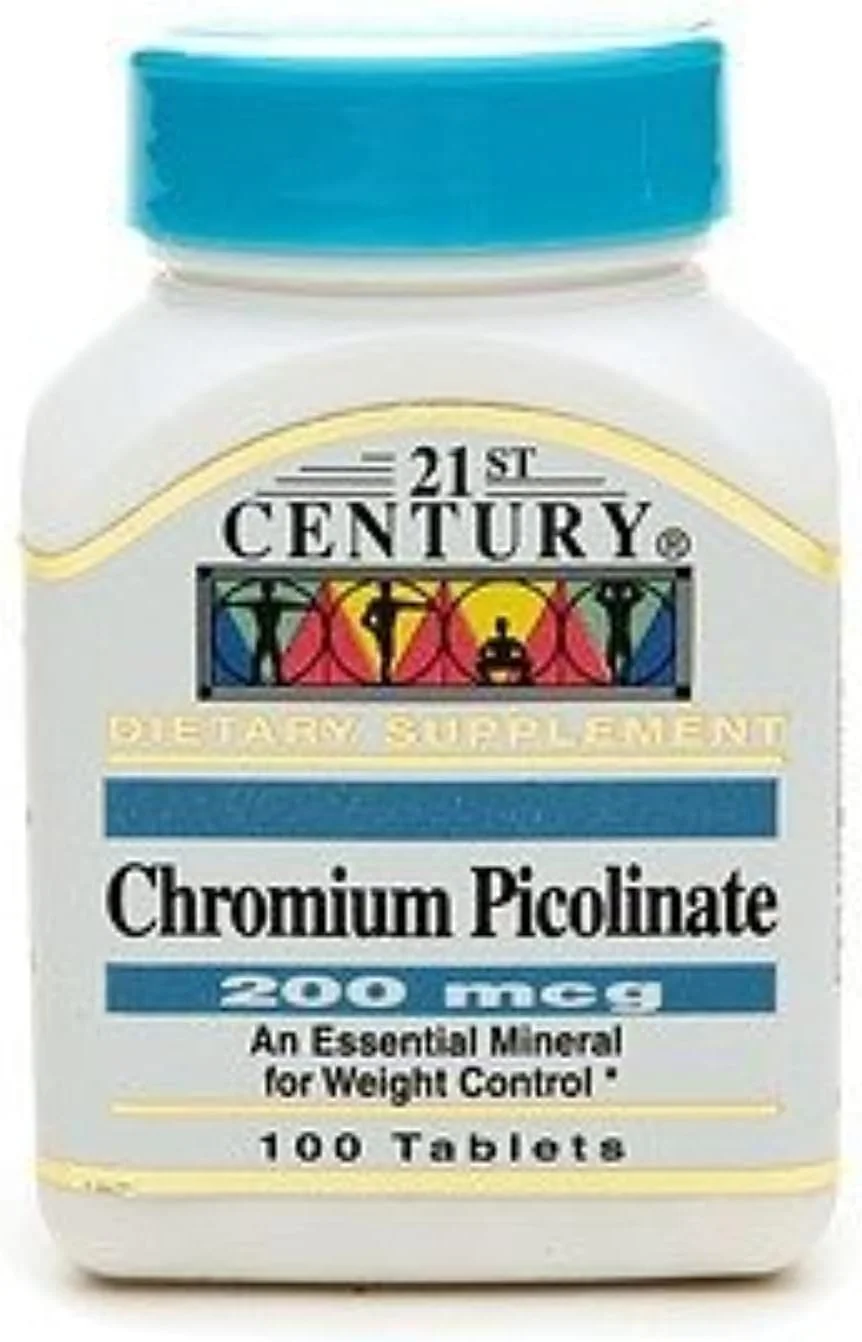 پیکولینات کروم 21st Century، 200 میکروگرم، 100 قرص