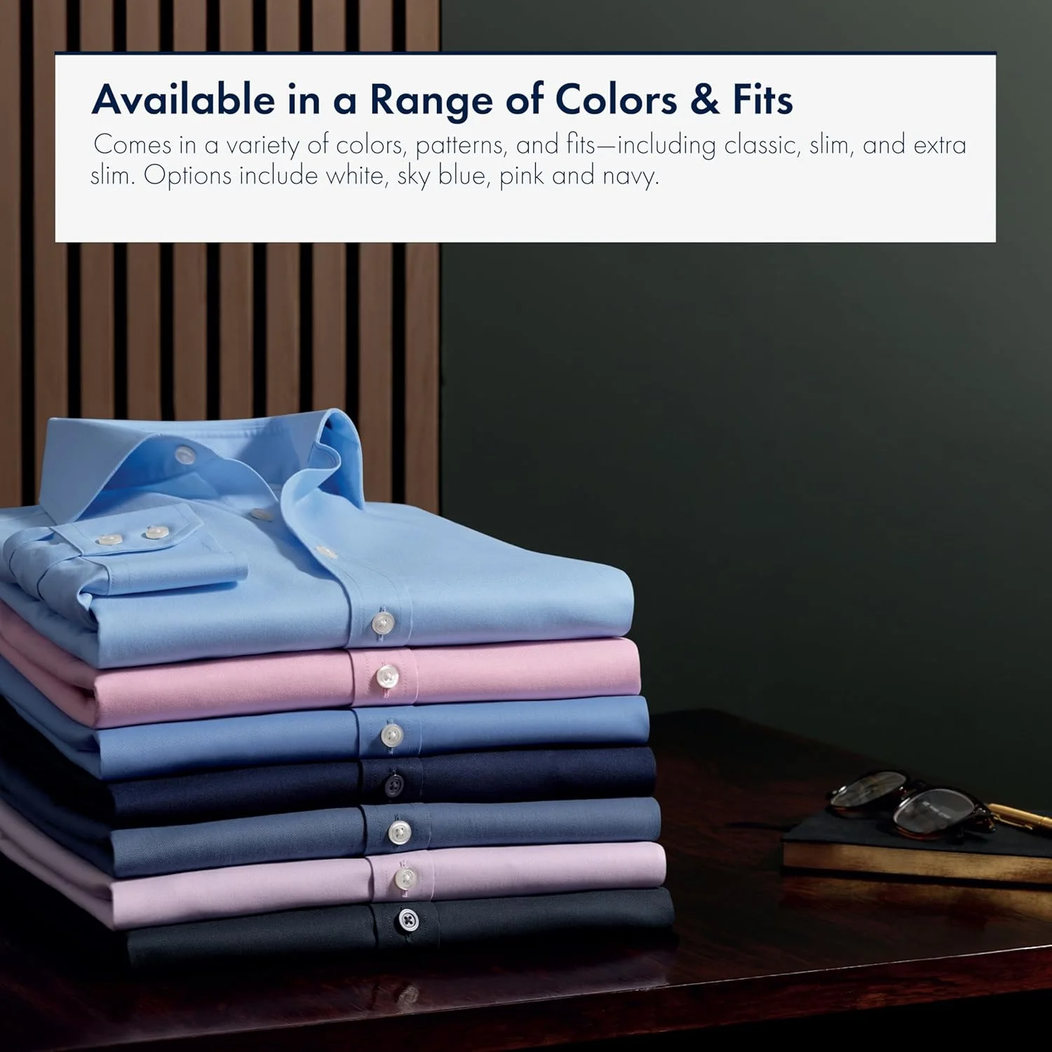 پیراهن مردانه چارلز تیریت - سفید بدون نیاز به اتو با 100% بافت کج‌راه پنبه‌ای