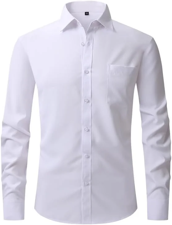پیراهن مردانه دکمه دار آستین بلند رسمی، مناسب کار و جلسات کاری سایز XXL
