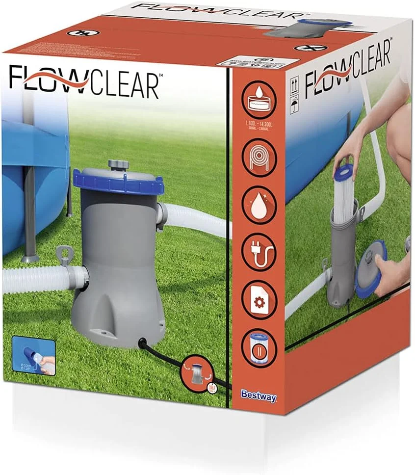 پمپ تصفیه آب Bestway BW Flowclear با نرخ جریان 2006 لیتر در ساعت مدل 58383