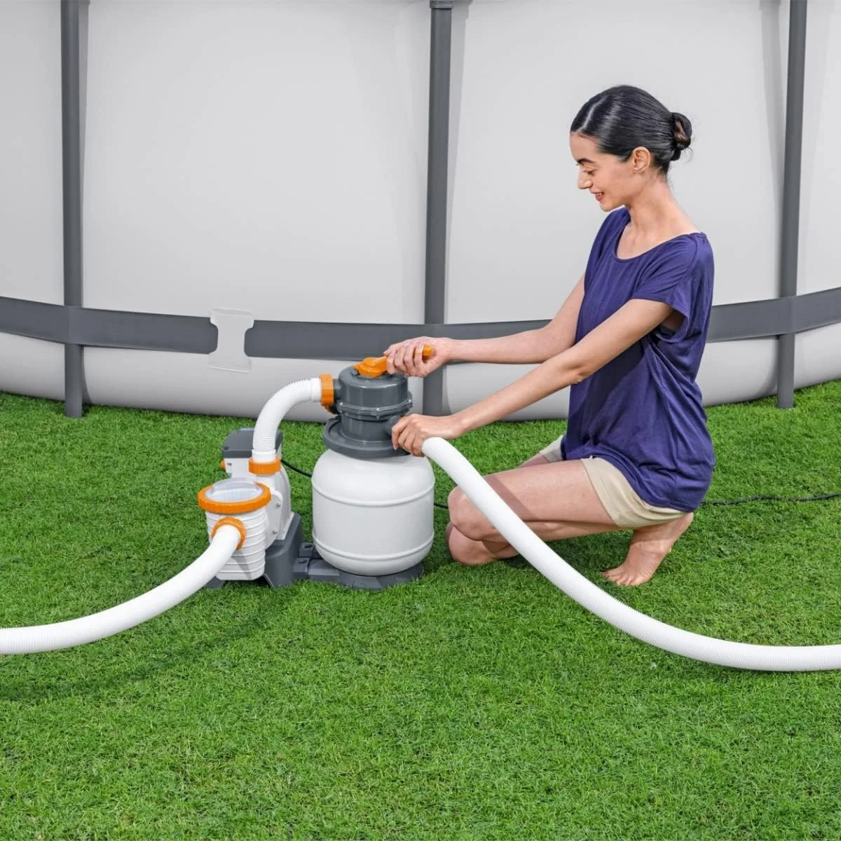 فیلتر شنی Flowclear بست وی، سفید، 58497 فیلتر شنی Flowclear بست وی، سفید، 58497