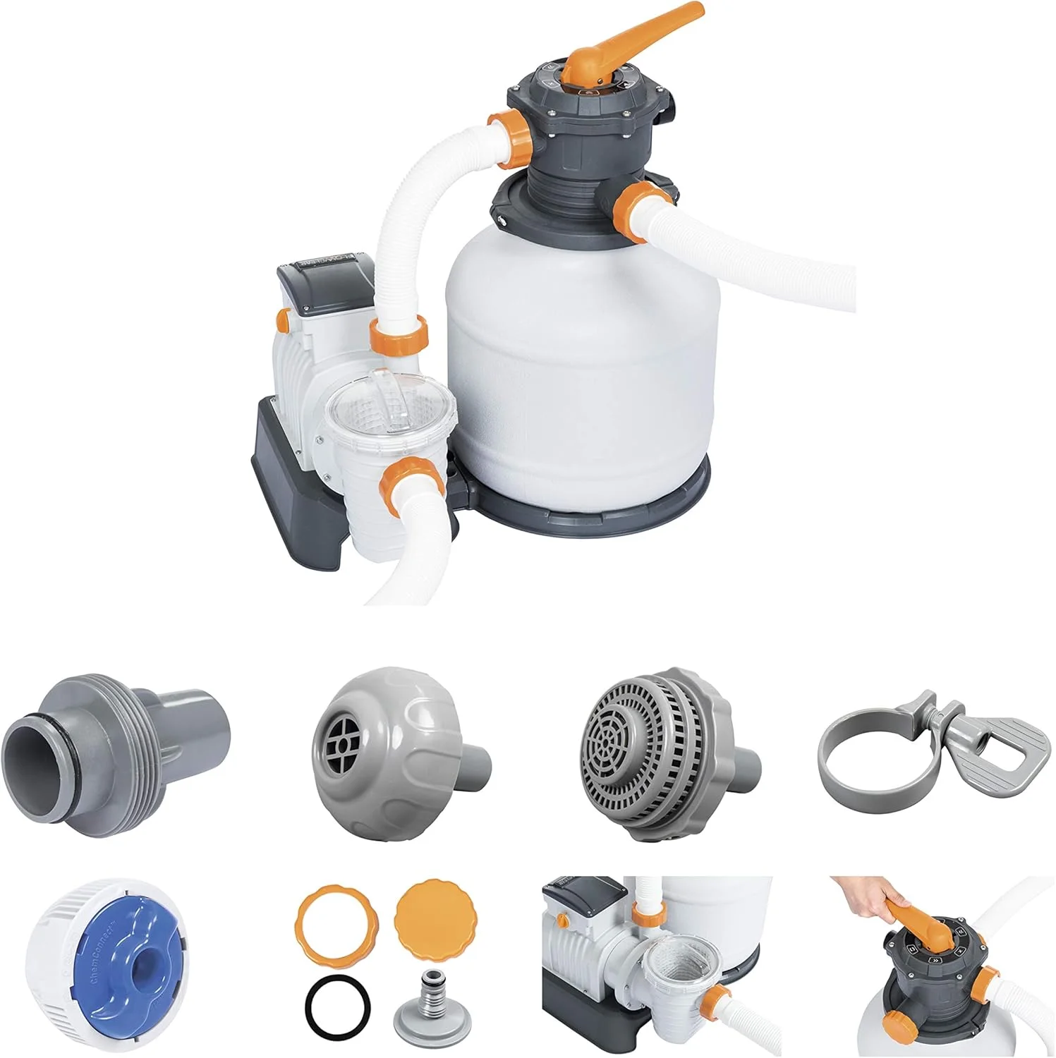 فیلتر شنی بست وی Flowclear با ظرفیت 2200 گالن، تجهیزات نگهداری استخر، 58499