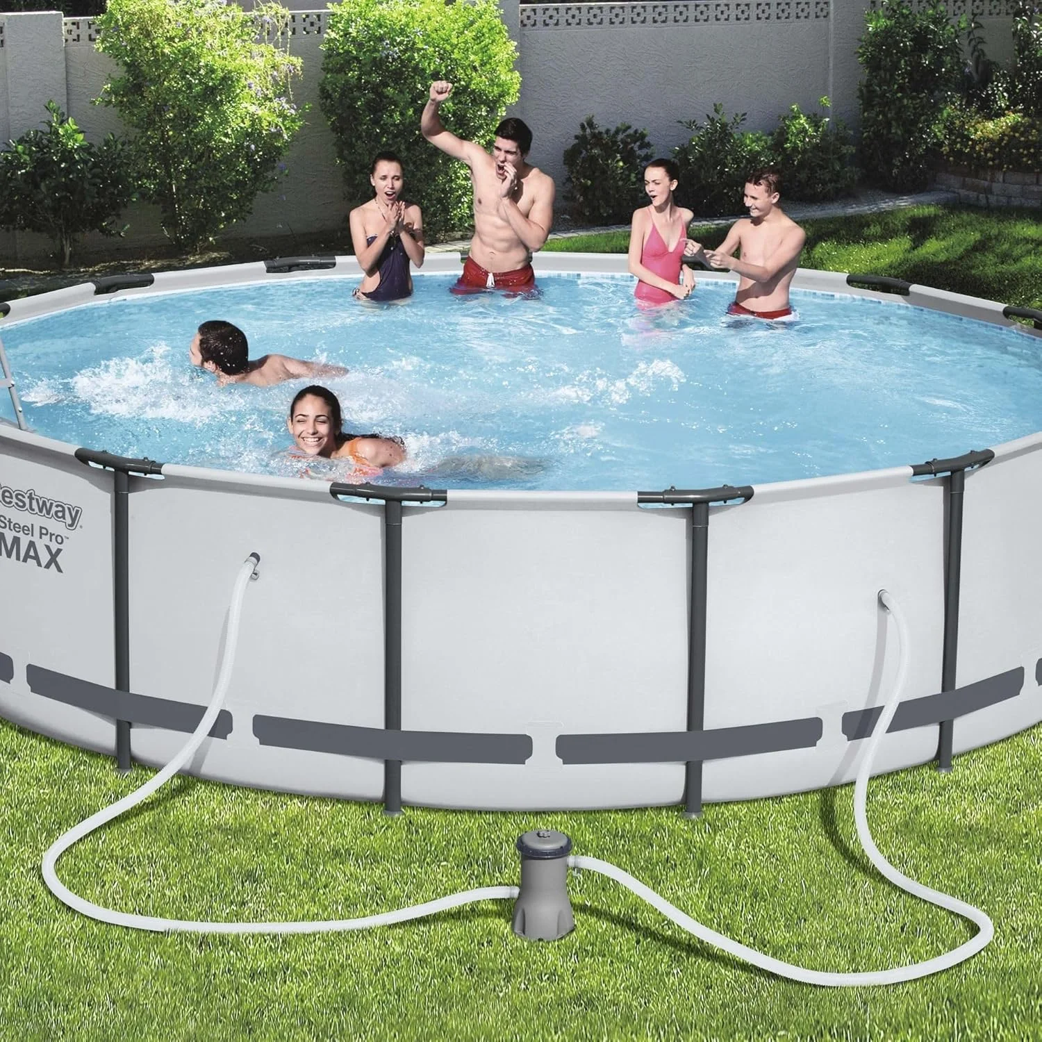 پمپ تصفیه آب استخر بست وی FlowClear با ظرفیت 3028 لیتر، لوازم جانبی نظافت استخر، سازگار با تقریبا تمام استخرهای روکار