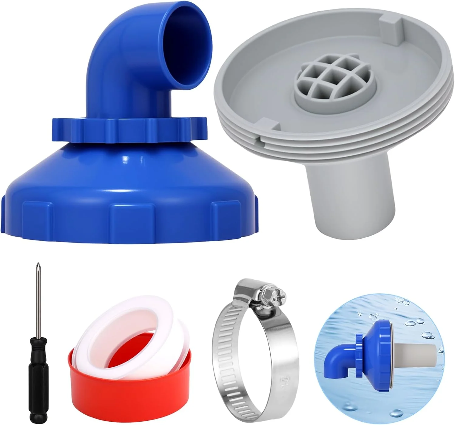 نازل ورودی استخر با قابلیت چرخش 360 درجه، نازل ورودی استخر 32 میلی متر، مجموعه نازل استخر، نازل خروجی استخر، نازل ورودی برای استخر دیواری فولادی، لوازم جانبی نازل ورودی استخر، برای نازل خروجی استخر Intex Bestway