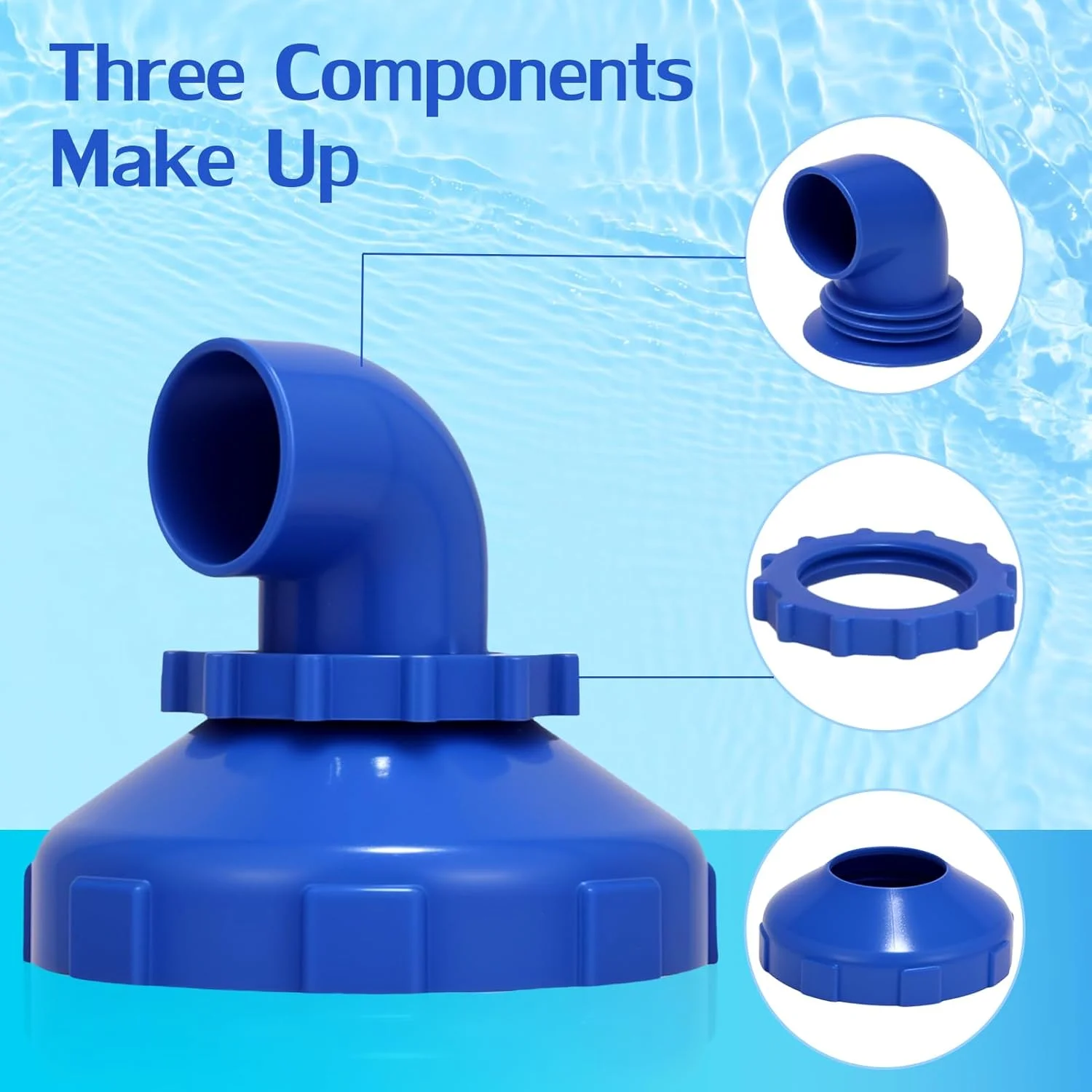 نازل ورودی استخر با قابلیت چرخش 360 درجه، نازل ورودی استخر 32 میلی متر، مجموعه نازل استخر، نازل خروجی استخر، نازل ورودی برای استخر دیواری فولادی، لوازم جانبی نازل ورودی استخر، برای نازل خروجی استخر Intex Bestway