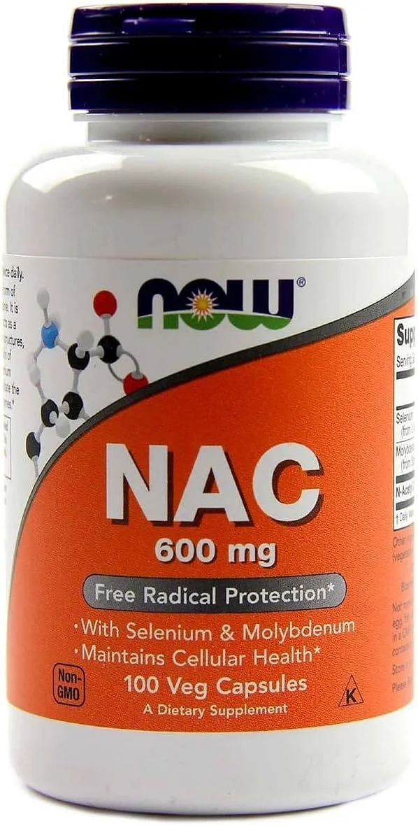 مکمل های ناو، ان-استیل سیستئین (NAC) 600 میلی گرم به همراه سلنیوم و مولیبدن، 100 کپسول گیاهی
