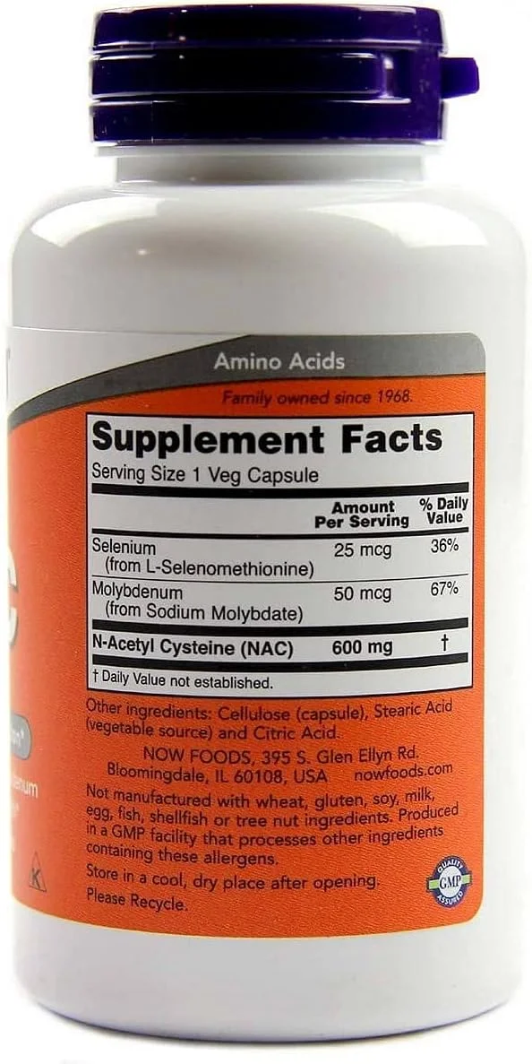 مکمل های ناو، ان-استیل سیستئین (NAC) 600 میلی گرم به همراه سلنیوم و مولیبدن، 100 کپسول گیاهی مکمل های ناو، ان-استیل سیستئین (NAC) 600 میلی گرم به همراه سلنیوم و مولیبدن، 100 کپسول گیاهی