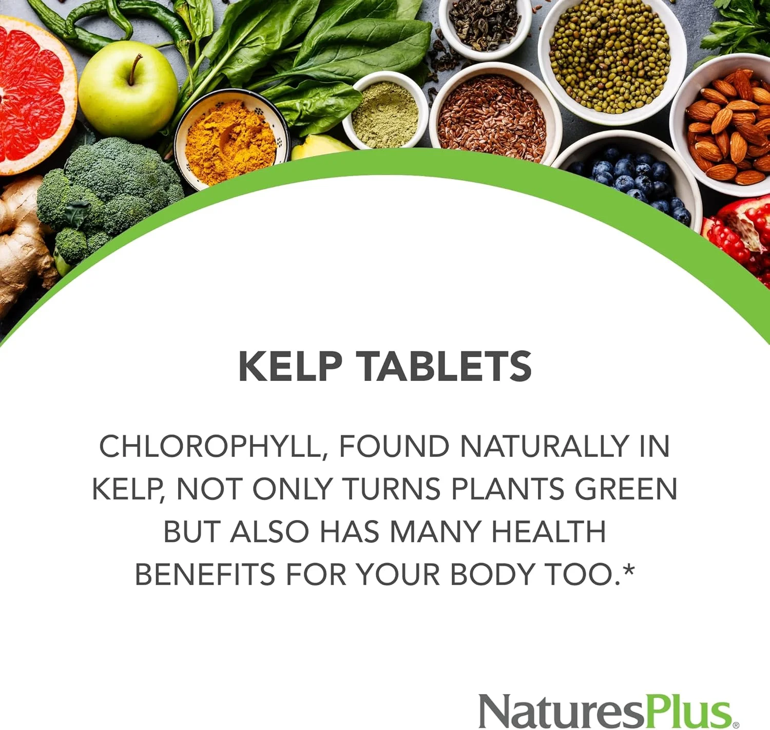 Nature's Plus Kelp، 300 قرص - برای تیروئید، ید طبیعی و حمایت از سلامت عمومی، بدون گلوتن