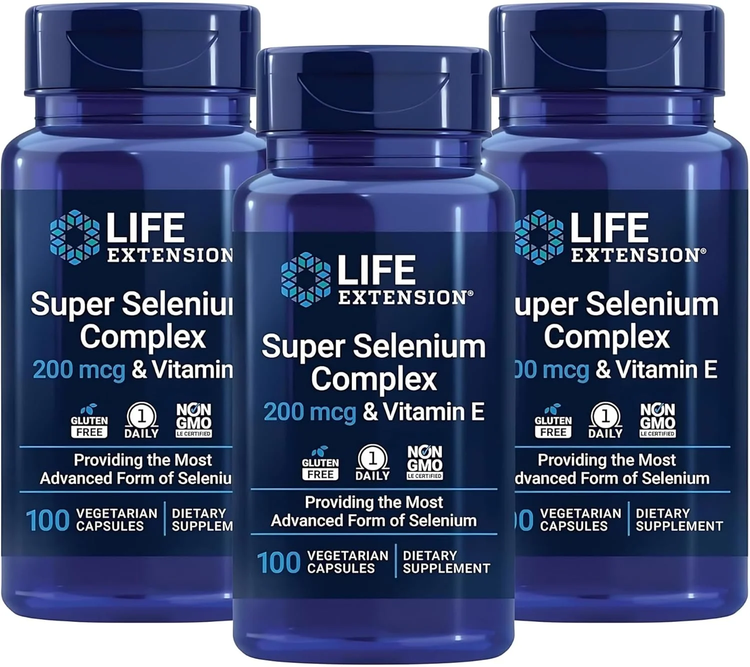 کمپلکس سوپر سلنیوم لایف اکستنشن 200 میکروگرم و ویتامین E حاوی پیشرفته ترین فرم سلنیوم، 100 کپسول گیاهی