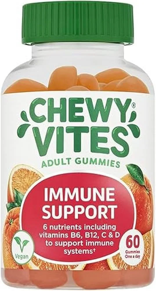 جویدنی های ویتس، پشتیبانی از سیستم ایمنی بزرگسالان | 60 عدد ویتامین پاستیلی | ویتامین D با قدرت بالا | ویتامین B6 B12 C زینک سلنیوم | 1 عدد در روز | تامین 2 ماهه | آب میوه واقعی