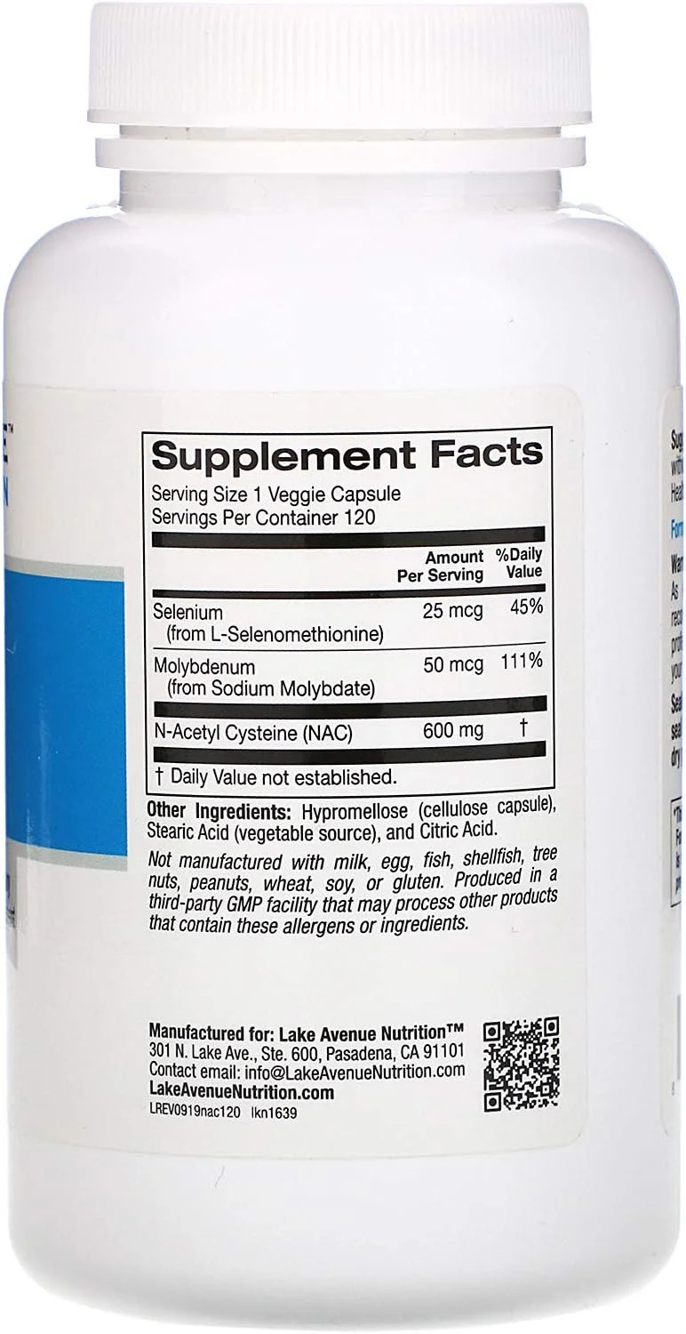 کالیفرنیا گلد Nutrition، ان-استیل-ال-سیستئین با مولیبدن و سلنیوم، 120 کپسول گیاهی کالیفرنیا گلد Nutrition، ان-استیل-ال-سیستئین با مولیبدن و سلنیوم، 120 کپسول گیاهی