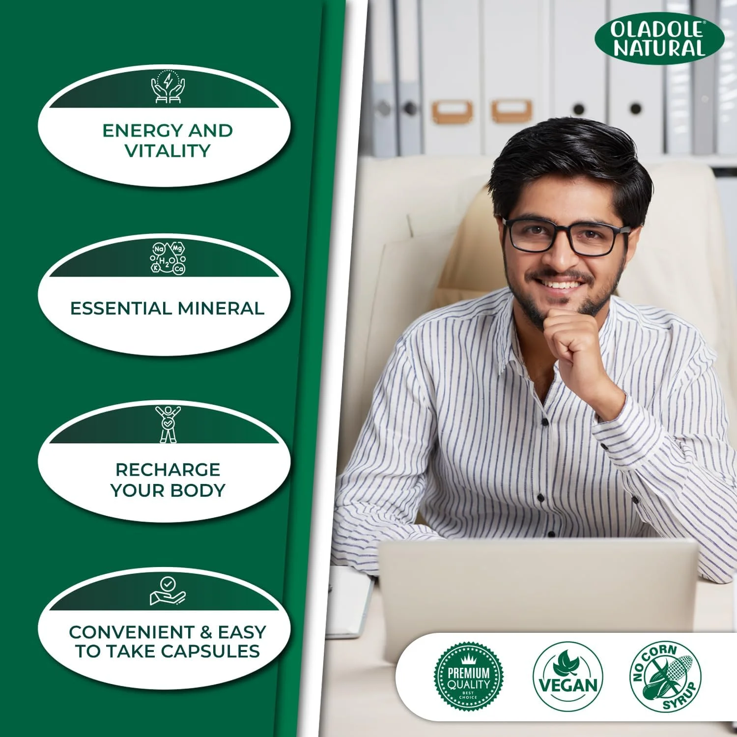 اولادول نچرال سیترات پتاسیم - 120 قرص | پشتیبانی از سیستم عصبی، عضلات، فشار خون، سطوح انرژی، سلامت قلب و کلیه، افزایش هیدراتاسیون، مدیریت گرفتگی عضلات پا | غیر GMO، بدون گلوتن اولادول نچرال سیترات پتاسیم - 120 قرص | پشتیبانی از سیستم عصبی، عضلات، فشار خون، سطوح انرژی، سلامت قلب و کلیه، افزایش هیدراتاسیون، مدیریت گرفتگی عضلات پا | غیر GMO، بدون گلوتن