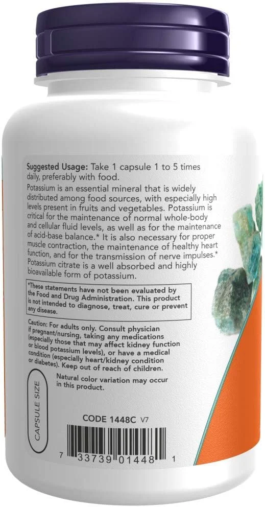 NOW سیترات پتاسیم 99 میلی گرم 180 کپسول (بسته 2 عددی) NOW سیترات پتاسیم 99 میلی گرم 180 کپسول (بسته 2 عددی)