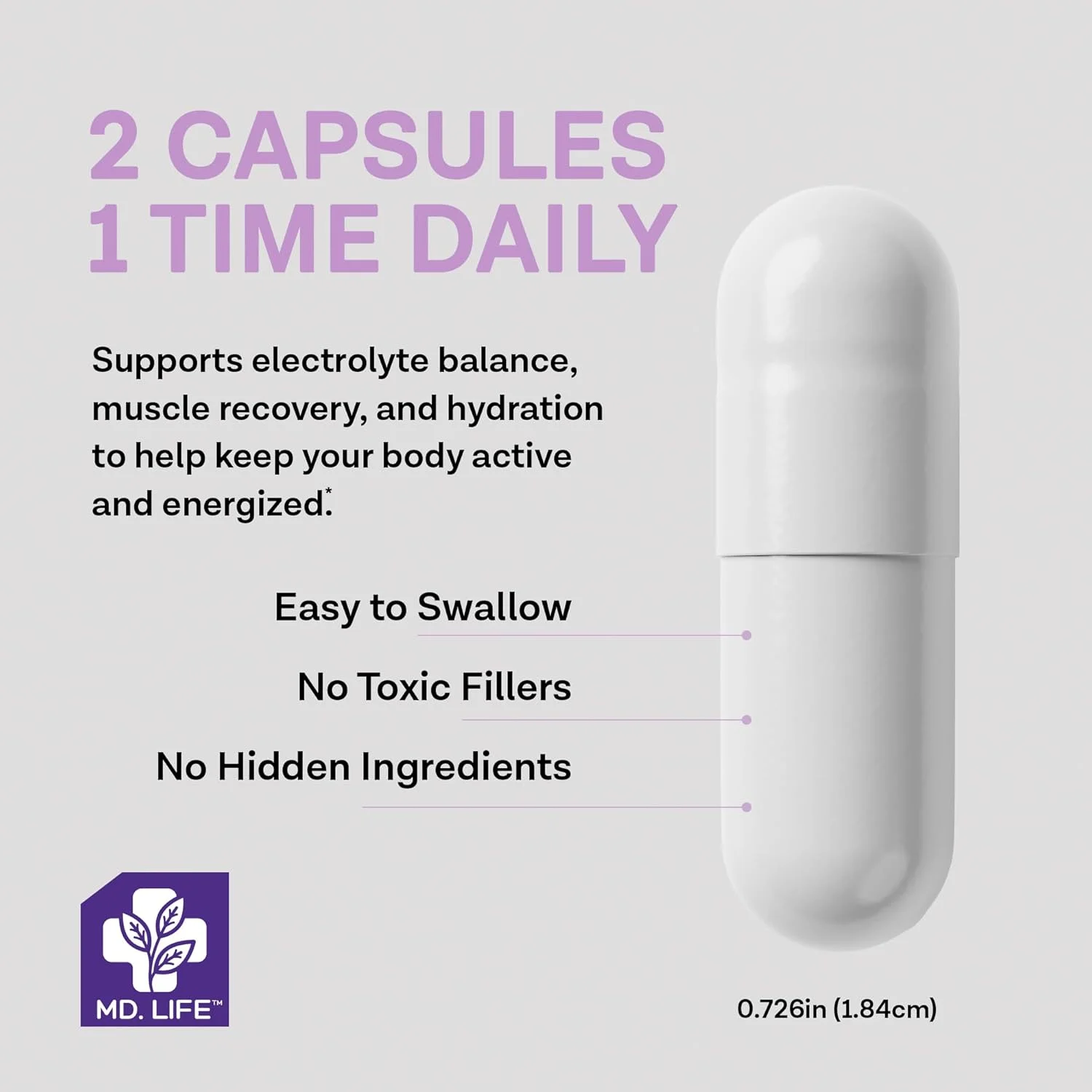 مکمل منیزیم پتاسیم MD. Life - 90 کپسول - کمپلکس منیزیم با جذب بالا - منیزیم و پتاسیم برای سلامت عروق، گرفتگی عضلات پا، منیزیم برای خواب - غیر GMO مکمل منیزیم پتاسیم MD. Life - 90 کپسول - کمپلکس منیزیم با جذب بالا - منیزیم و پتاسیم برای سلامت عروق، گرفتگی عضلات پا، منیزیم برای خواب - غیر GMO