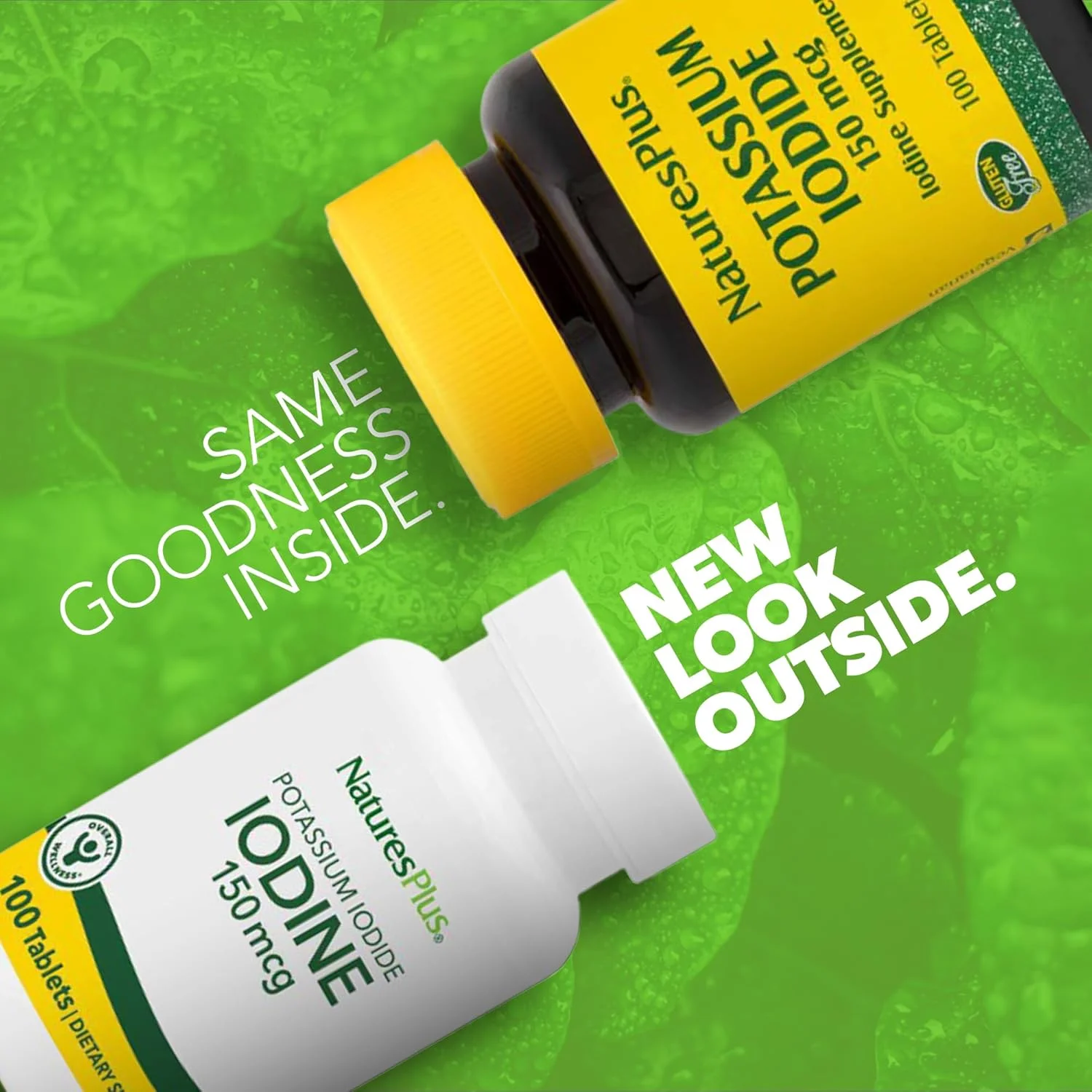 یدید پتاسیم Nature's Plus - 150 میکروگرم، 100 قرص گیاهی - مکمل حمایت از تیروئید، بدون گلوتن - 100 سروینگ یدید پتاسیم Nature's Plus - 150 میکروگرم، 100 قرص گیاهی - مکمل حمایت از تیروئید، بدون گلوتن - 100 سروینگ