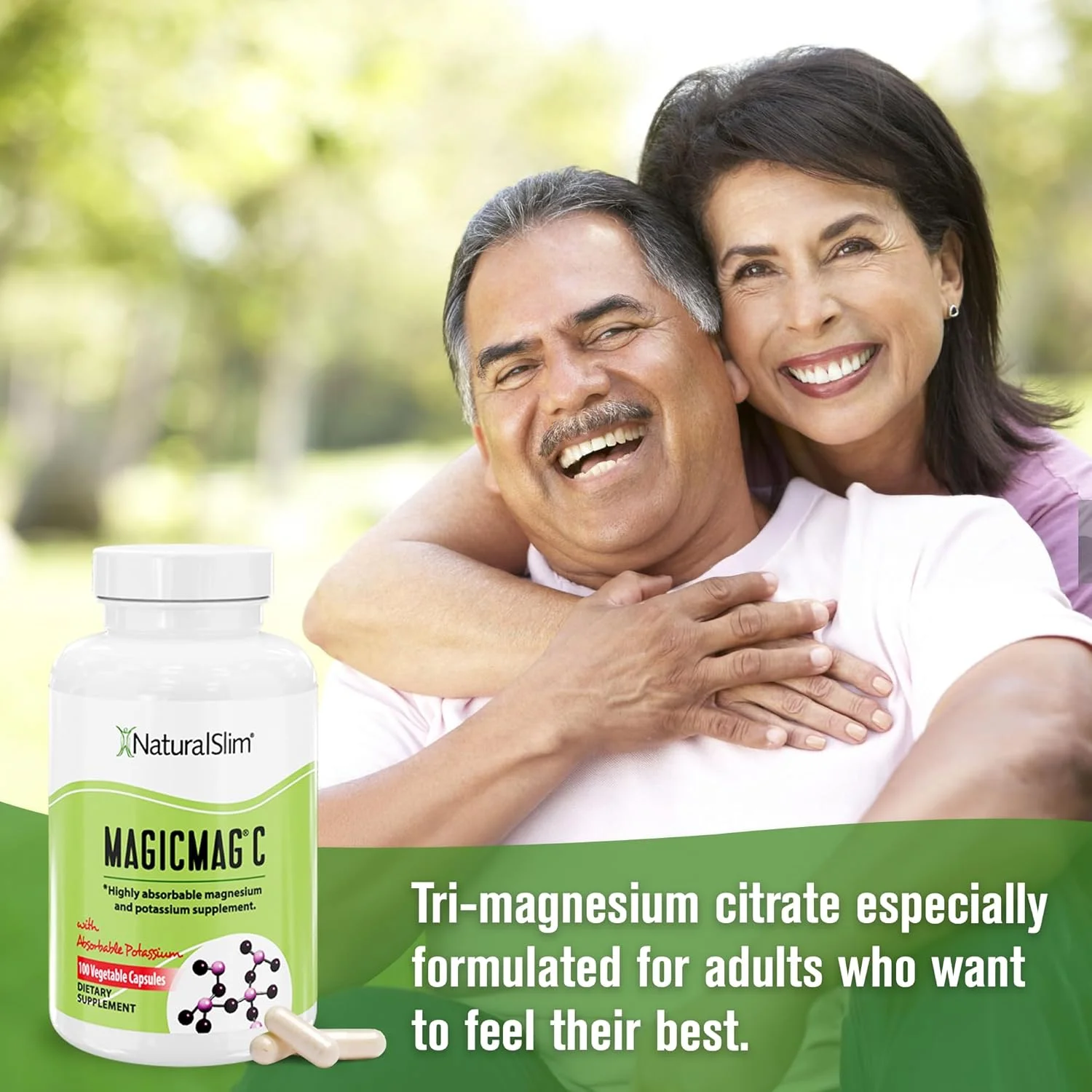کپسول های سیترات منیزیم NaturalSlim MagicMag C – مکمل منیزیم با پتاسیم طبیعی | پشتیبانی از خواب، سلامت قلب و تسکین گرفتگی عضلات | بدون گلوتن، 100 کپسول (1 بسته) کپسول های سیترات منیزیم NaturalSlim MagicMag C – مکمل منیزیم با پتاسیم طبیعی | پشتیبانی از خواب، سلامت قلب و تسکین گرفتگی عضلات | بدون گلوتن، 100 کپسول (1 بسته)