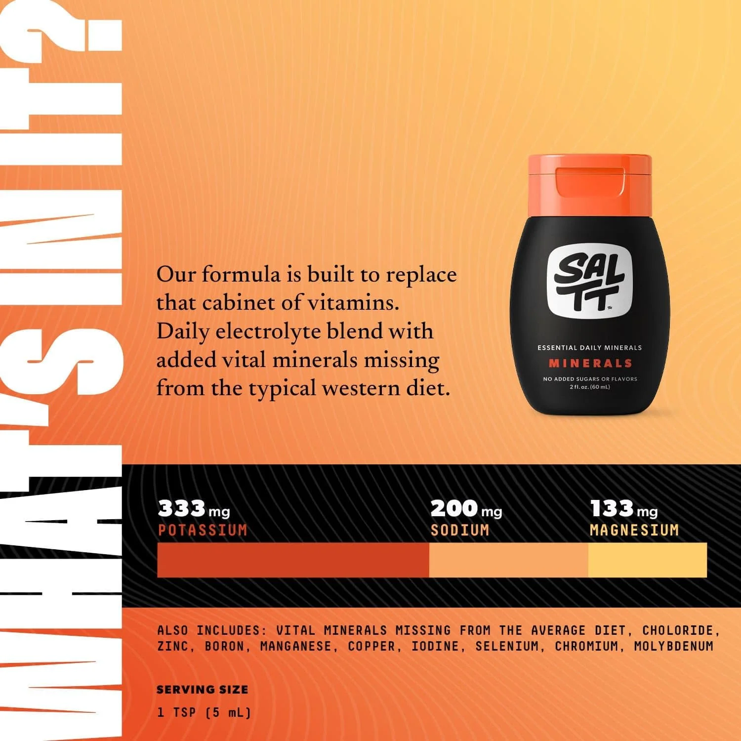 قطره مواد معدنی روزانه کتو چاو | مکمل های سدیم، منیزیم، پتاسیم و مواد معدنی کمیاب | تقویت تعادل الکترولیت | ایده آل برای رژیم کتو و روزه داری متناوب | ظرف قابل حمل | 2oz قطره مواد معدنی روزانه کتو چاو | مکمل های سدیم، منیزیم، پتاسیم و مواد معدنی کمیاب | تقویت تعادل الکترولیت | ایده آل برای رژیم کتو و روزه داری متناوب | ظرف قابل حمل | 2oz