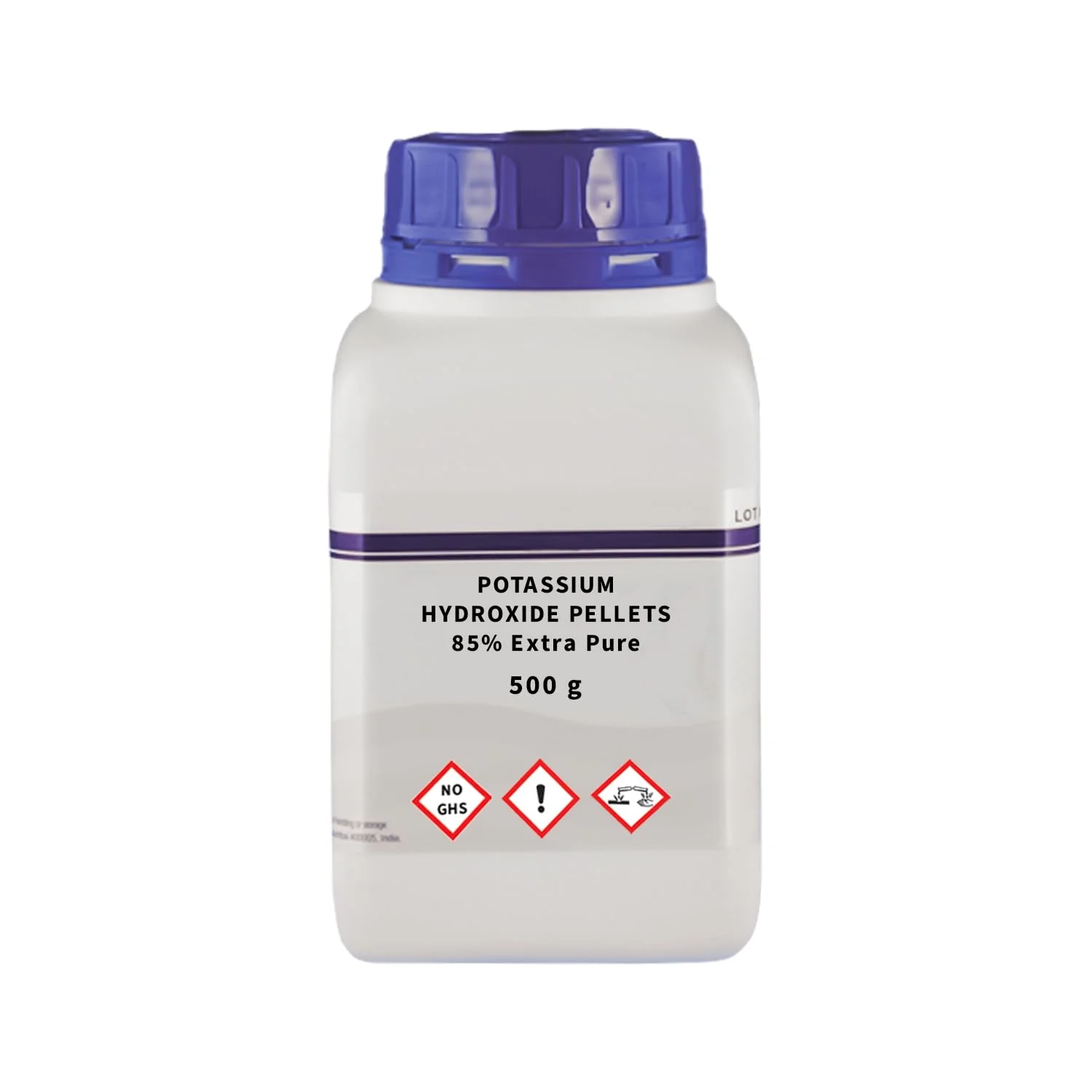 تجهیزات پزشکی کینگ ماریوت 1 عدد | هیدروکسید پتاسیم پرک 85% فوق خالص | 500 گرم | جامد | پولک سفید | pH بالا | ایده آل برای استفاده در آزمایشگاه