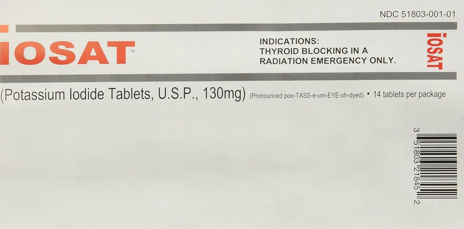 قرص یدید پتاسیم 130 میلی گرم IOSAT، 5 عدد