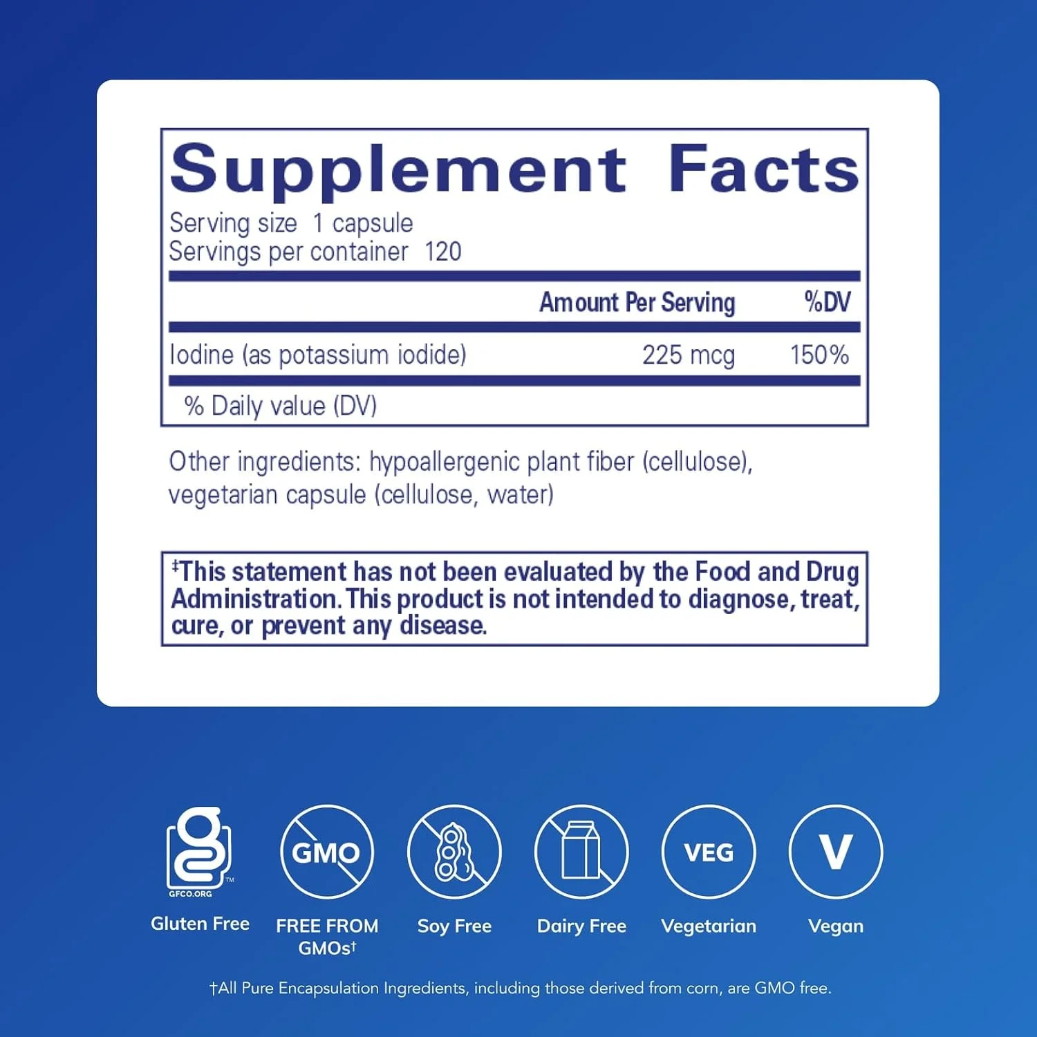 - ید (یدید پتاسیم) - مکمل ضد حساسیت، پشتیبانی از عملکرد سالم تیروئید - 120 کپسول - ید (یدید پتاسیم) - مکمل ضد حساسیت، پشتیبانی از عملکرد سالم تیروئید - 120 کپسول