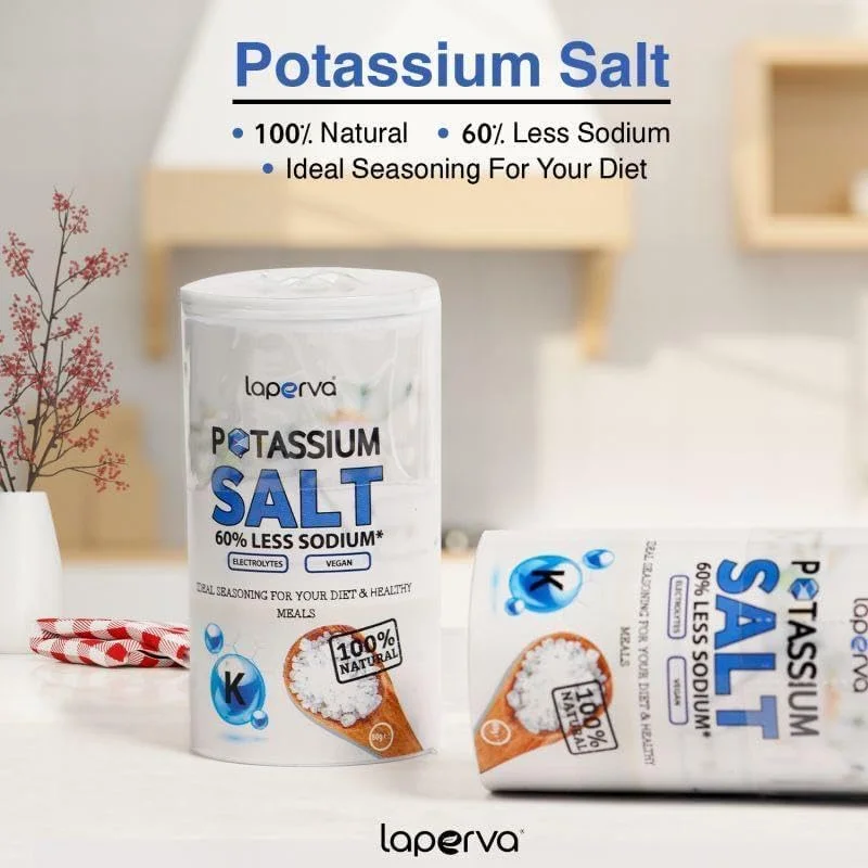 لاپروا نمک پتاسیم، 80 گرم، 100% طبیعی، 60% سدیم کمتر، چاشنی ایده آل برای رژیم غذایی شما (بسته 4 عددی) لاپروا نمک پتاسیم، 80 گرم، 100% طبیعی، 60% سدیم کمتر، چاشنی ایده آل برای رژیم غذایی شما (بسته 4 عددی)