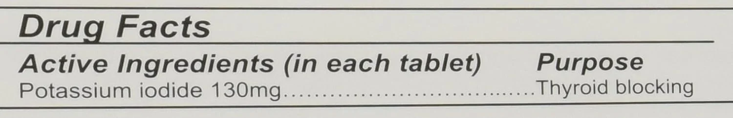 قرص یدید پتاسیم 130 میلی گرم IOSAT، 5 عدد قرص یدید پتاسیم 130 میلی گرم IOSAT، 5 عدد