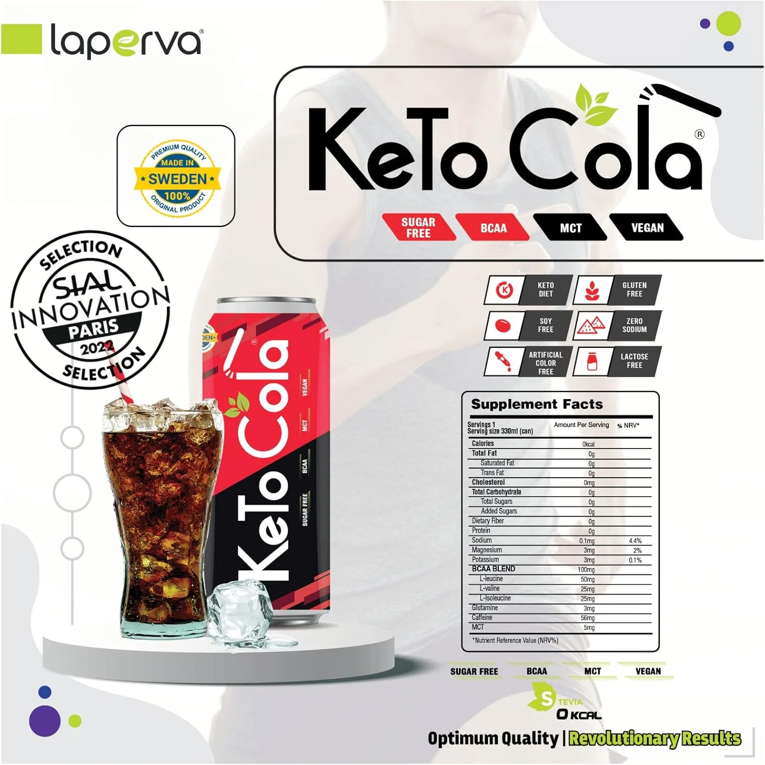 لاپروا کتو کولا وگان فرندلی کولا بدون کالری، حاوی 5 میلی گرم MCT و BCAA، 3 میلی گرم گلوتامین، همچنین شامل مواد معدنی مهم مانند سدیم، منیزیم و پتاسیم - 24 عدد (جعبه) لاپروا کتو کولا وگان فرندلی کولا بدون کالری، حاوی 5 میلی گرم MCT و BCAA، 3 میلی گرم گلوتامین، همچنین شامل مواد معدنی مهم مانند سدیم، منیزیم و پتاسیم - 24 عدد (جعبه)