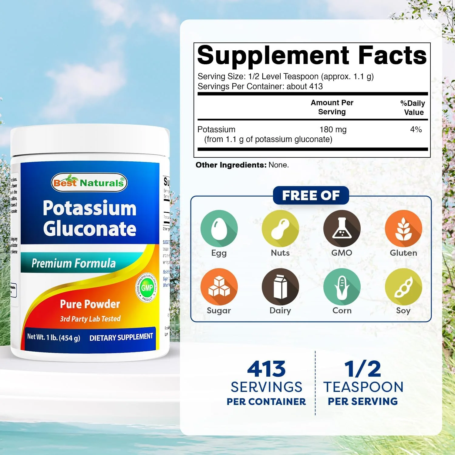 بهترین نچرالز گلوکونات پتاسیم پودر 0.5 کیلوگرمی بهترین نچرالز گلوکونات پتاسیم پودر 0.5 کیلوگرمی