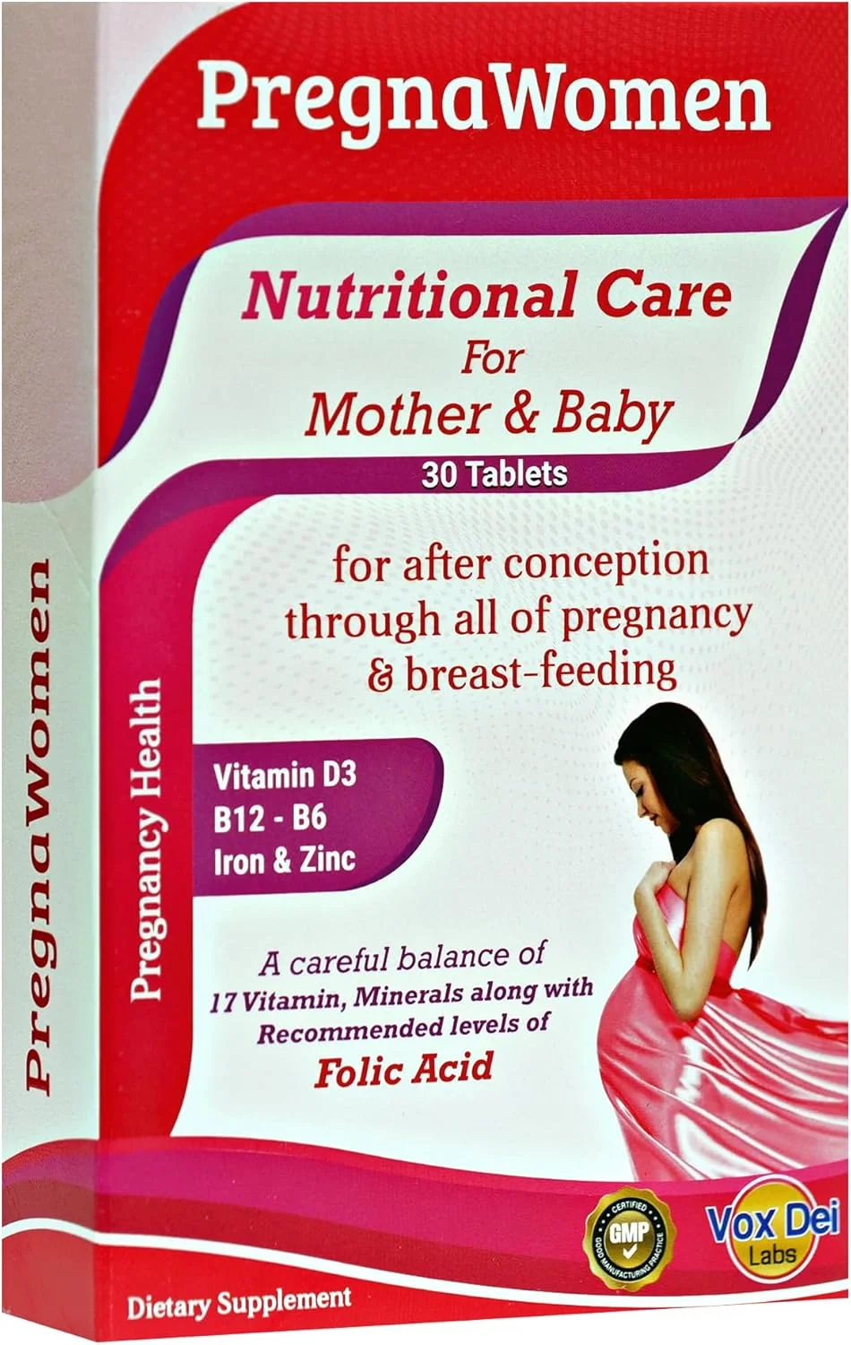 قرص های پرگناوومن - مراقبت تغذیه ای کامل برای دوران بارداری و شیردهی | حاوی اسید فولیک، آهن، روی و 16 ماده مغذی ضروری | 30 عدد قرص قرص های پرگناوومن - مراقبت تغذیه ای کامل برای دوران بارداری و شیردهی | حاوی اسید فولیک، آهن، روی و 16 ماده مغذی ضروری | 30 عدد قرص