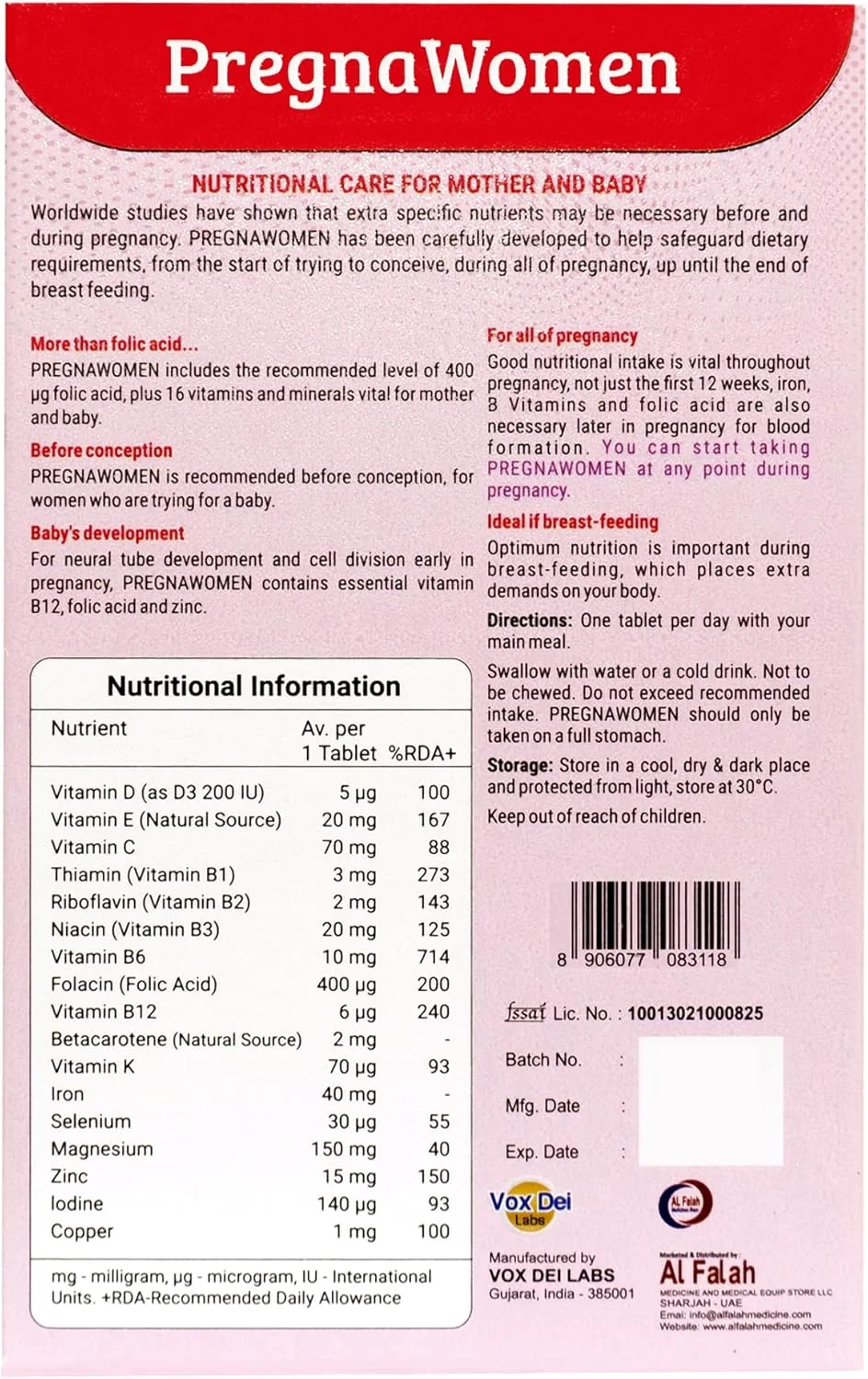 قرص های پرگناوومن - مراقبت تغذیه ای کامل برای دوران بارداری و شیردهی | حاوی اسید فولیک، آهن، روی و 16 ماده مغذی ضروری | 30 عدد قرص قرص های پرگناوومن - مراقبت تغذیه ای کامل برای دوران بارداری و شیردهی | حاوی اسید فولیک، آهن، روی و 16 ماده مغذی ضروری | 30 عدد قرص