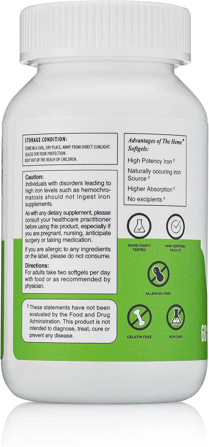 سافت ژل های آهن پلی پپتید هم Pharmvista - حاوی ویتامین C و اسید فولیک - گیاهی، بدون گلوتن، غیر GMO - 60 عدد سافت ژل های آهن پلی پپتید هم Pharmvista - حاوی ویتامین C و اسید فولیک - گیاهی، بدون گلوتن، غیر GMO - 60 عدد