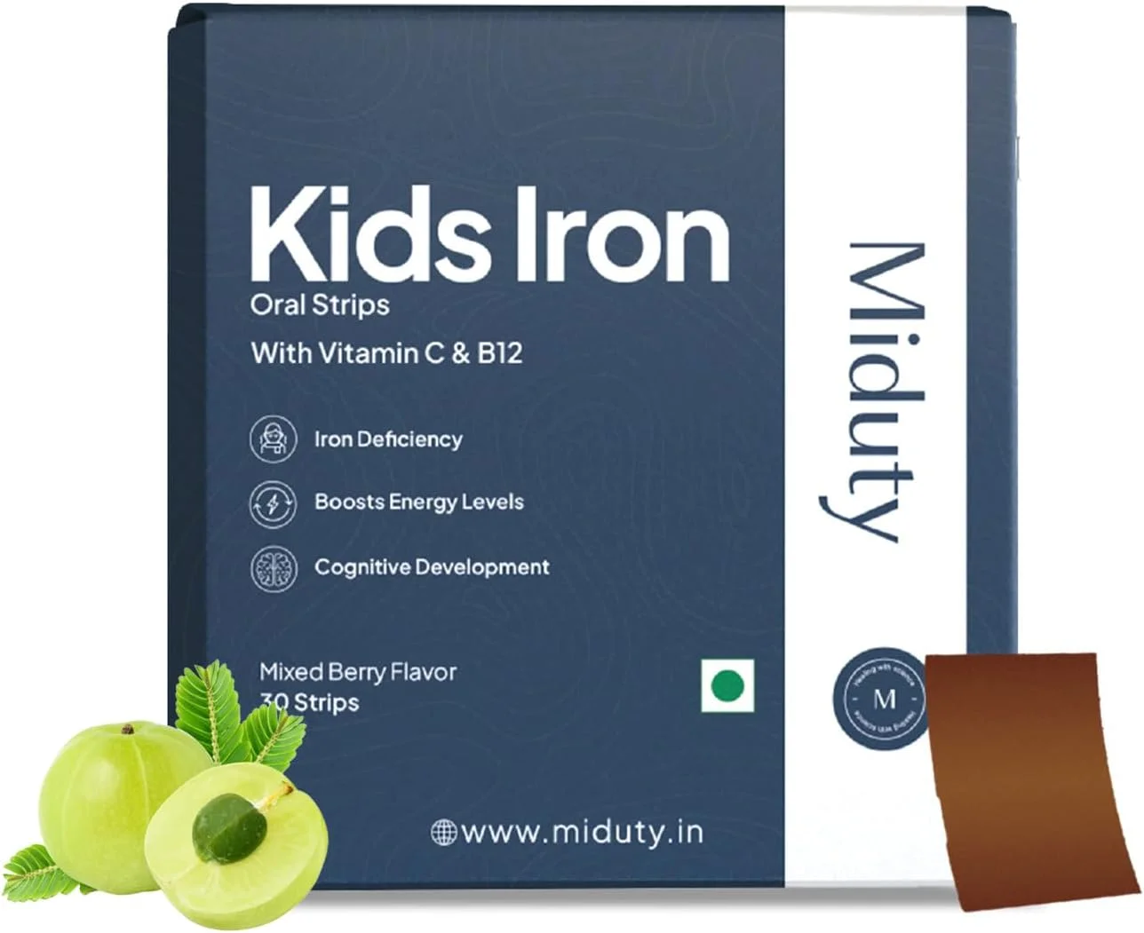 نوارهای آهن میدوتی برای کودکان - محلول برای جذب بهتر - افزایش انرژی - مکمل آهن با ویتامین C و ویتامین B12 - طعم توت مخلوط - 30 نوار خوراکی نوارهای آهن میدوتی برای کودکان - محلول برای جذب بهتر - افزایش انرژی - مکمل آهن با ویتامین C و ویتامین B12 - طعم توت مخلوط - 30 نوار خوراکی