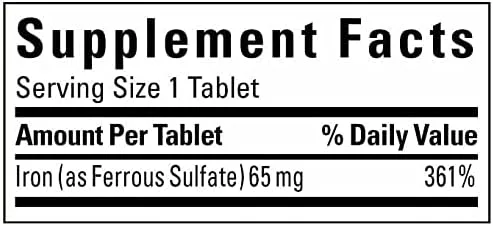 قرص های آهن 65 میلی گرم نیچرمید (325 میلی گرم سولفات آهن)، مکمل غذایی برای پشتیبانی از گلبول های قرمز، 365 قرص، بسته 365 روزه به همراه جعبه قرص هفتگی قرص های آهن 65 میلی گرم نیچرمید (325 میلی گرم سولفات آهن)، مکمل غذایی برای پشتیبانی از گلبول های قرمز، 365 قرص، بسته 365 روزه به همراه جعبه قرص هفتگی