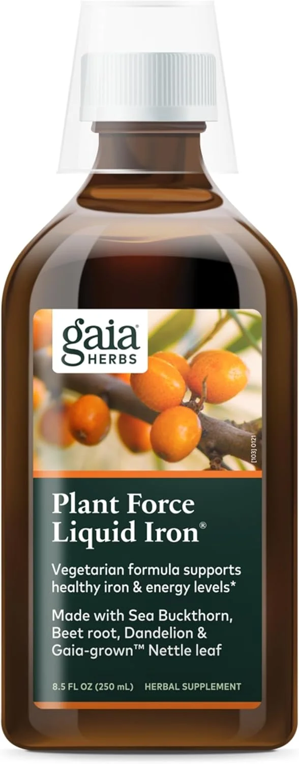 آهن مایع گیاهی Gaia Herbs | مکمل برای کمک به حفظ سطح سالم آهن و انرژی | حاوی بادیان ختایی، سنجد دریایی، ریشه چغندر، قاصدک و گزنه | 250 میلی لیتر | 25 سروینگ آهن مایع گیاهی Gaia Herbs | مکمل برای کمک به حفظ سطح سالم آهن و انرژی | حاوی بادیان ختایی، سنجد دریایی، ریشه چغندر، قاصدک و گزنه | 250 میلی لیتر | 25 سروینگ