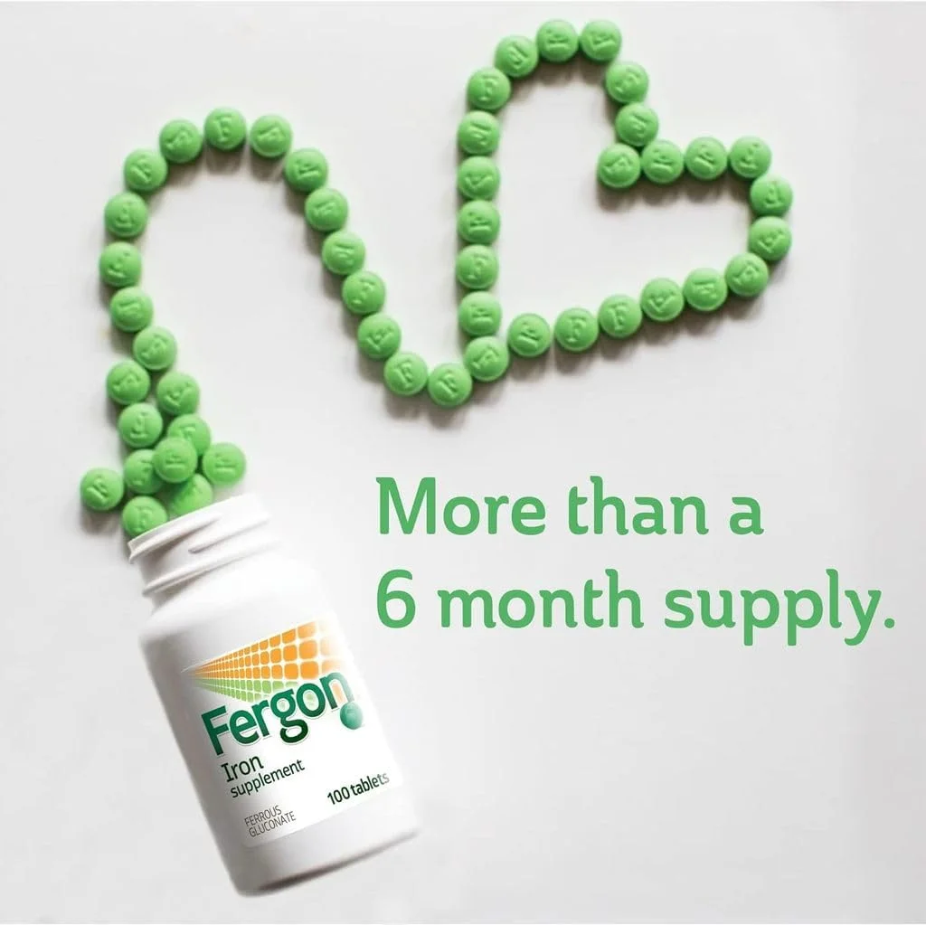قرص آهن فرگون با قدرت بالا، بسیار محلول و با هضم آسان، 27 میلی گرم آهن، 100 عدد قرص آهن فرگون با قدرت بالا، بسیار محلول و با هضم آسان، 27 میلی گرم آهن، 100 عدد