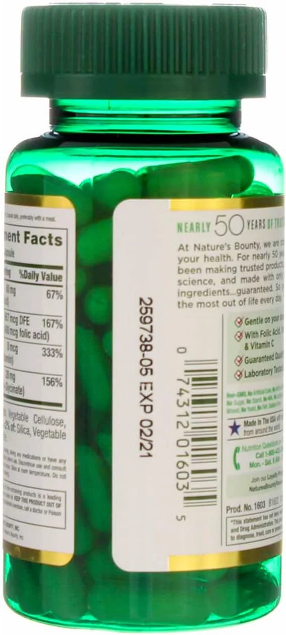 آسان آهن Nature's Bounty، 90 عددی آسان آهن Nature's Bounty، 90 عددی