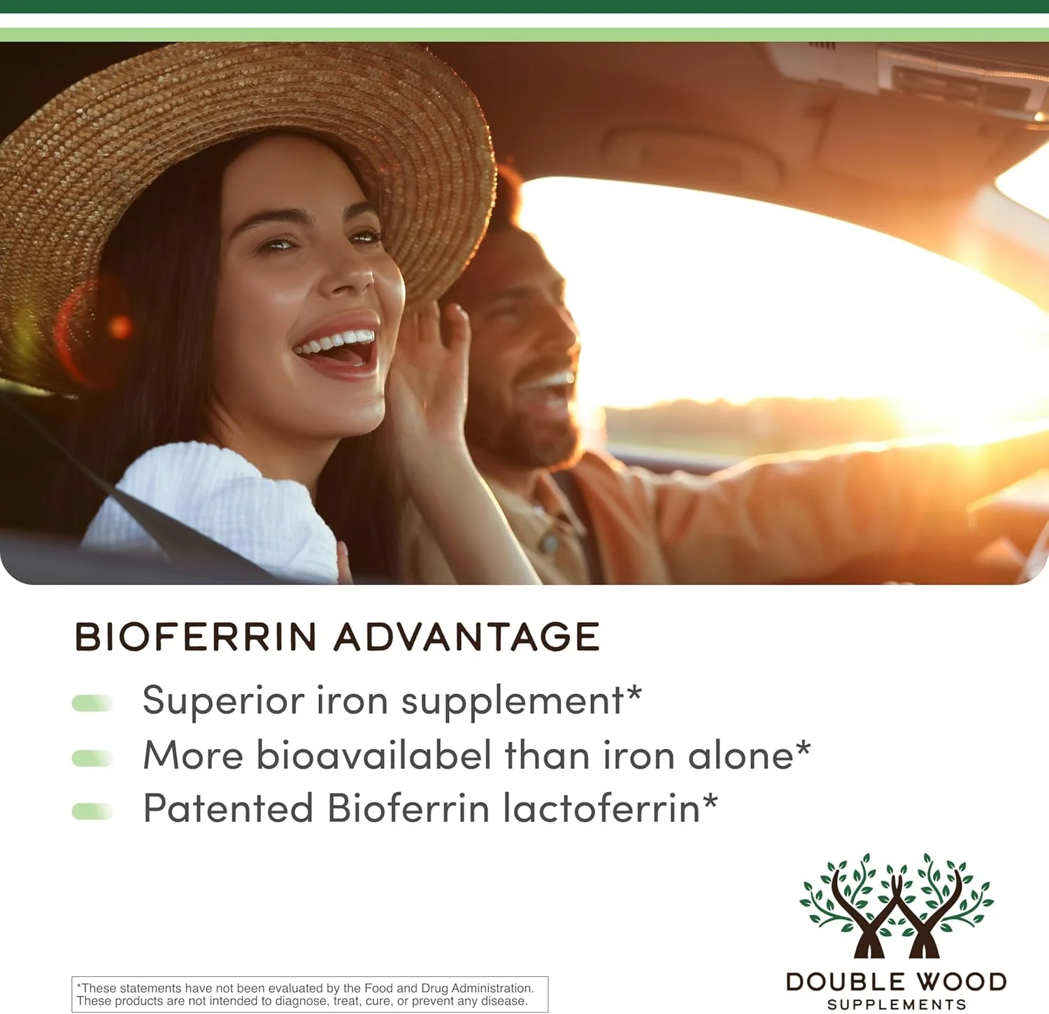 مکمل لاکتوفرین دابل وود، 250 میلی گرم در هر وعده (60 کپسول) لاکتوفرین Bioferrin ثبت شده - آهن برتر برای کمبود آهن و حمایت از سیستم ایمنی