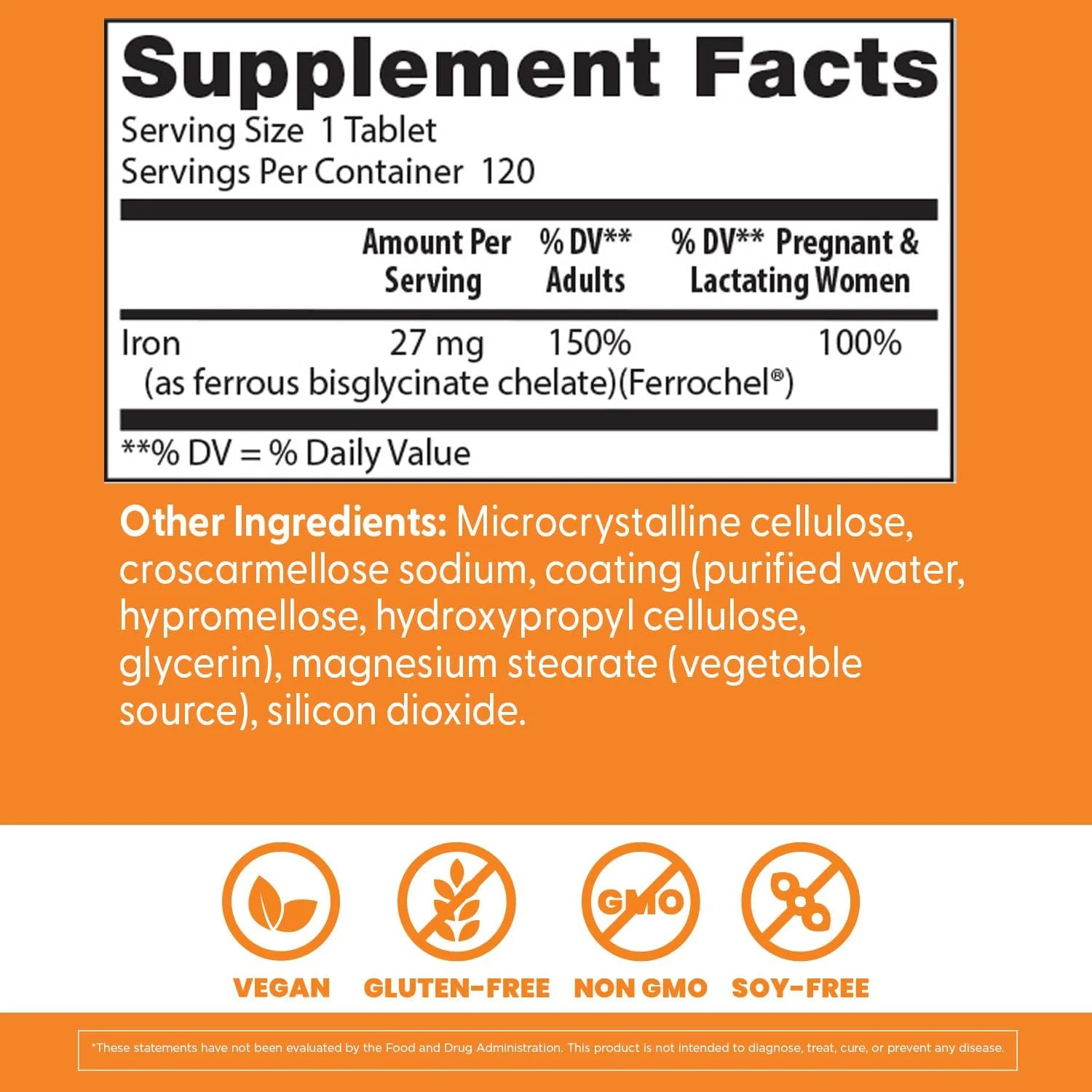 دکترز بست - آهن با جذب بالا کلاته شده با فروچل 27 میلی گرم دکترز بست - آهن با جذب بالا کلاته شده با فروچل 27 میلی گرم